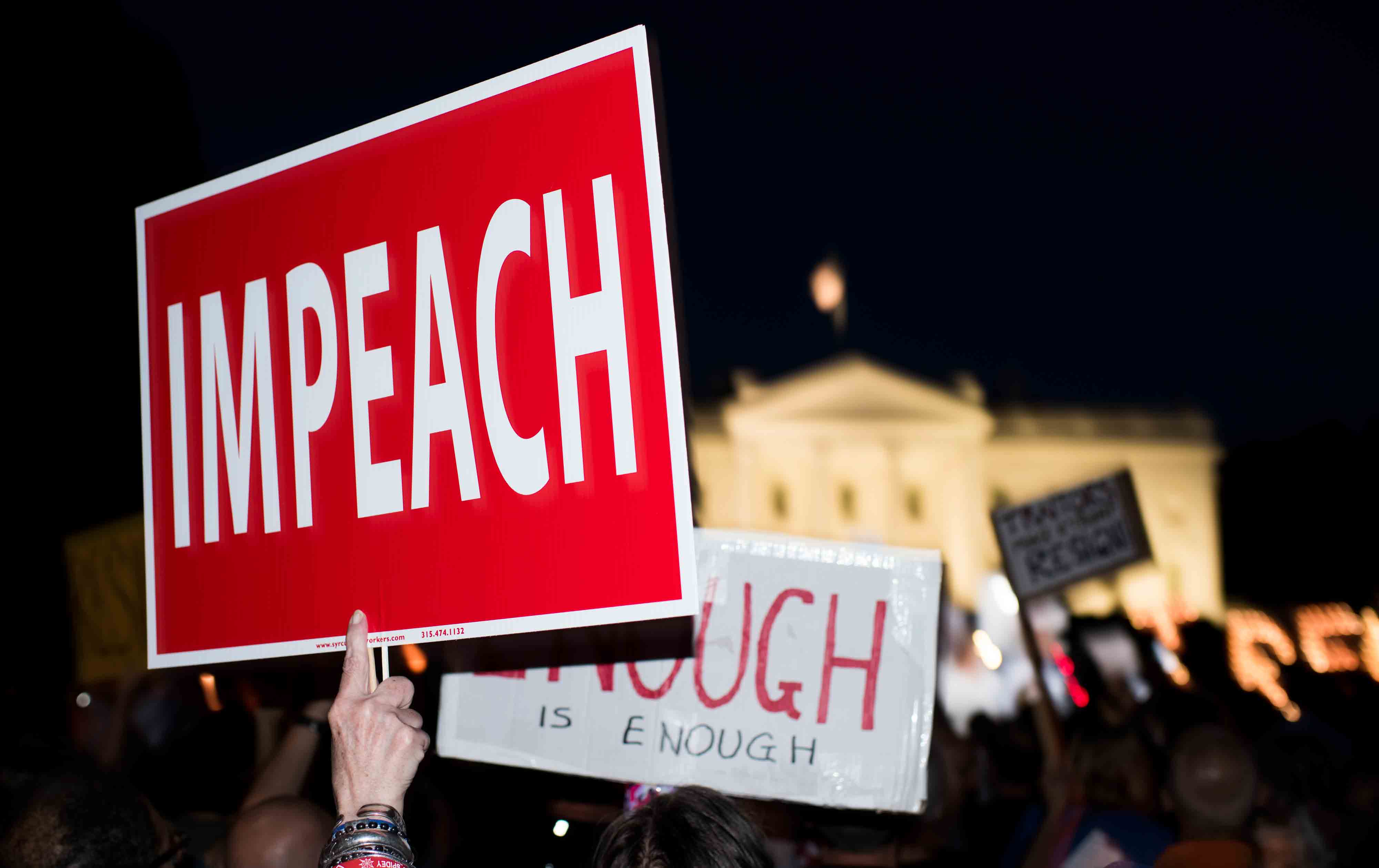 Protesters demand Trumpâs impeachment