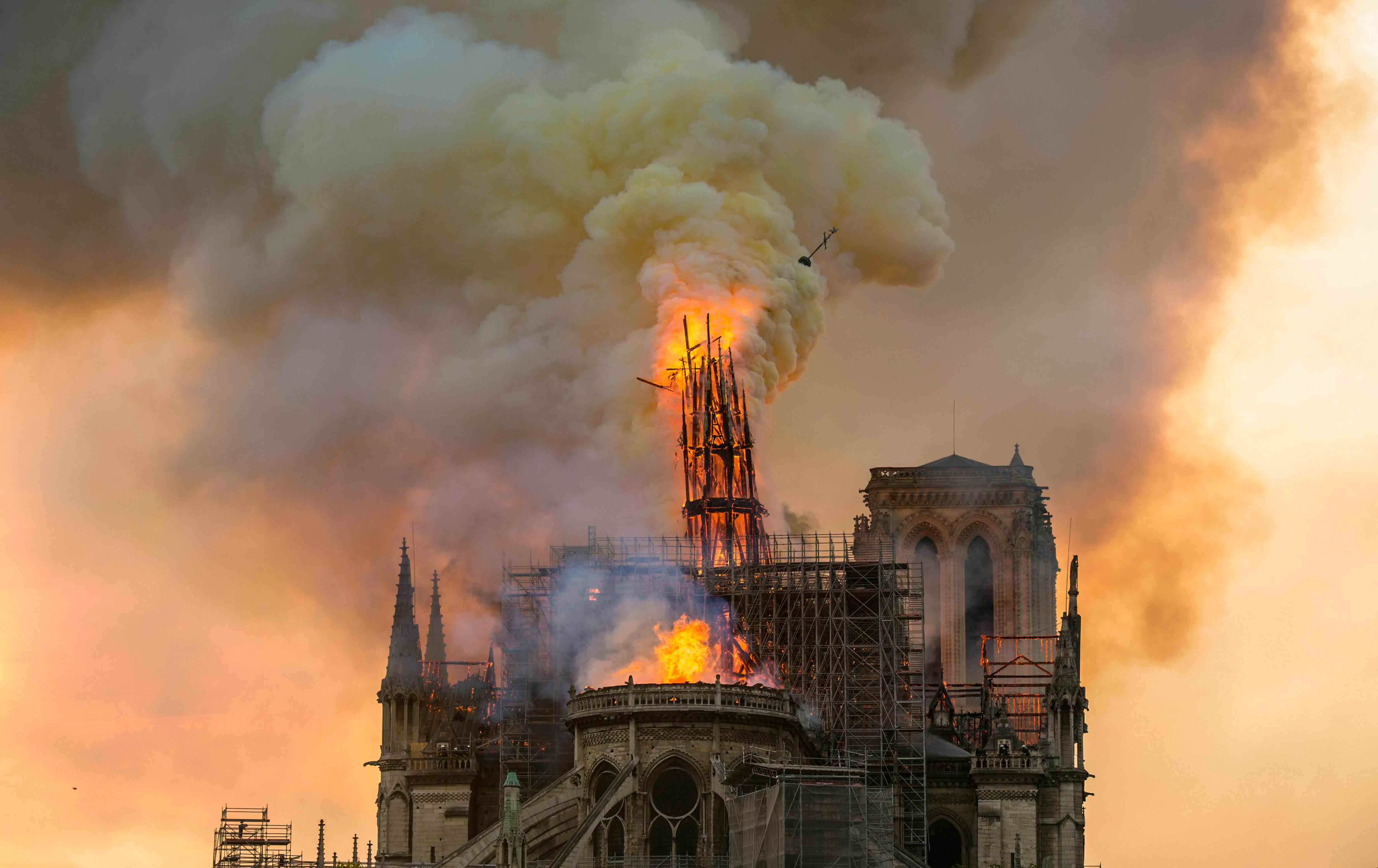 Cathedral of Notre Dame going up in flames