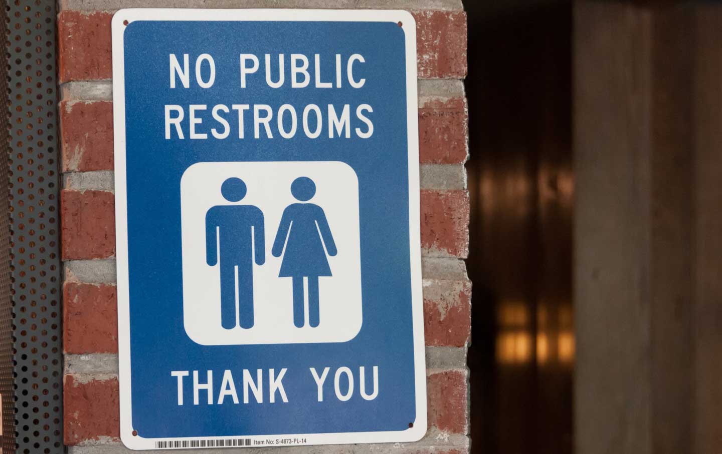 No Public Restrooms Sign