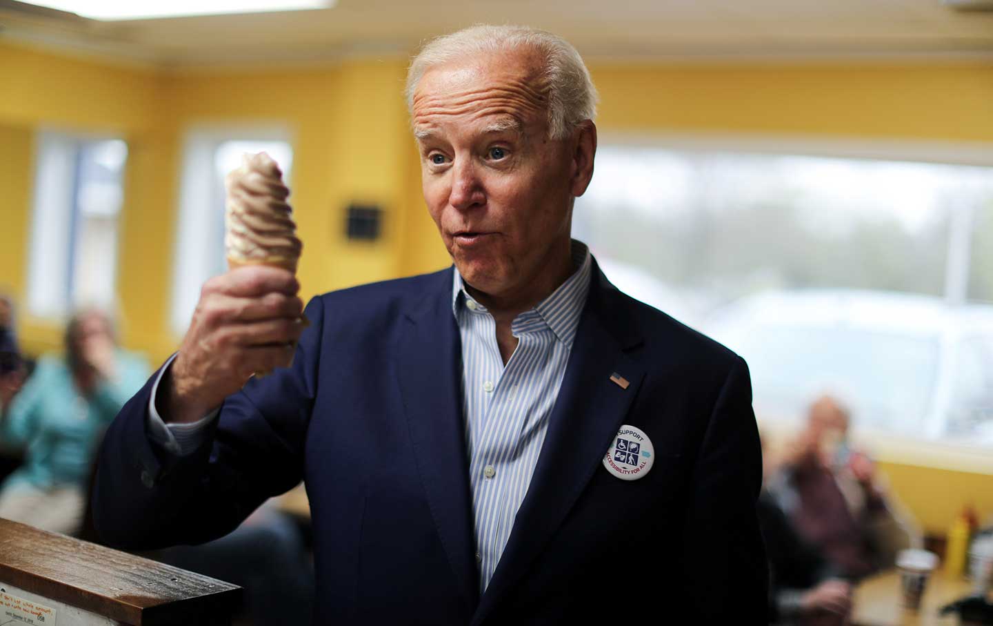 Joe Biden with ice cream