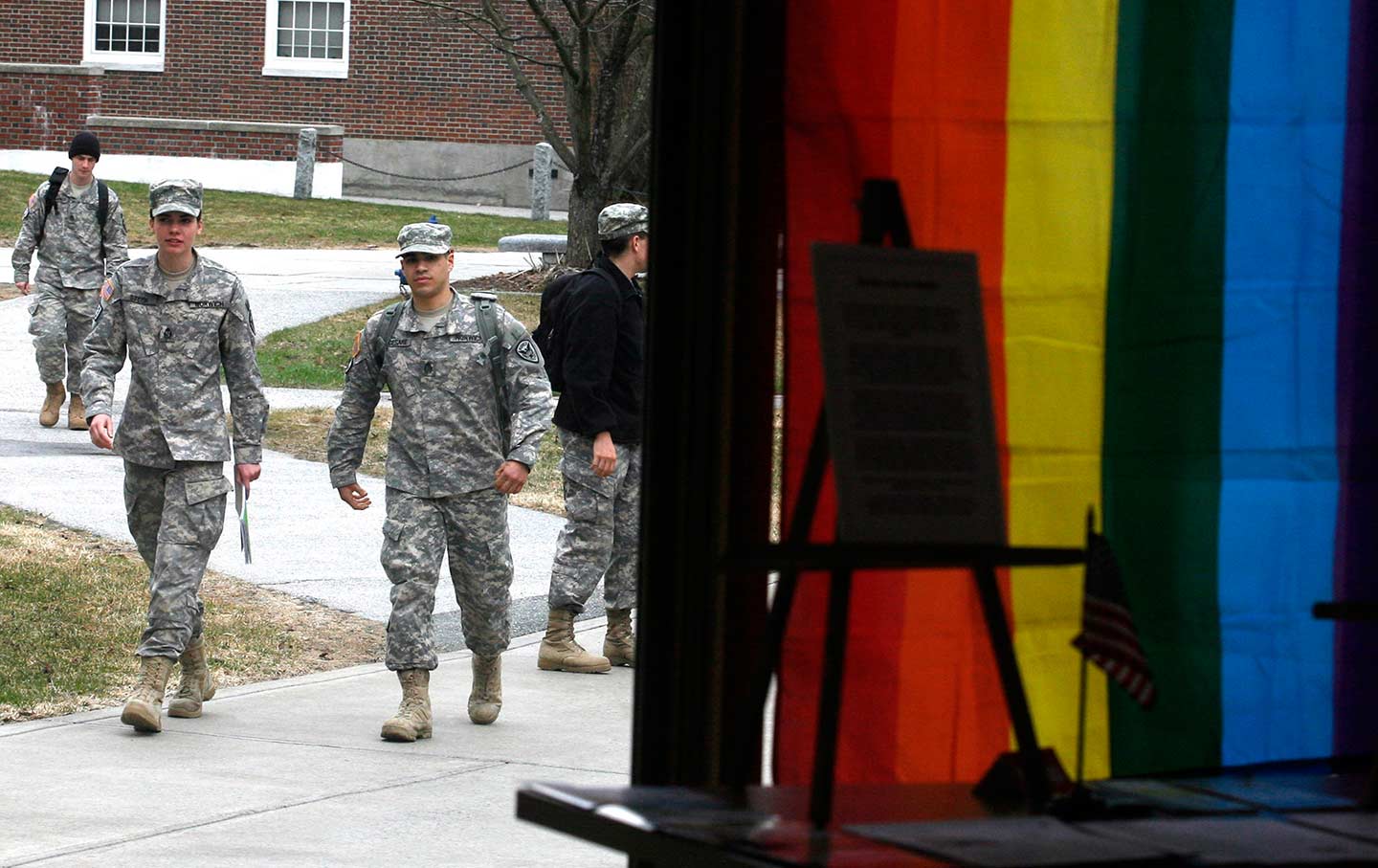 rainbow flag military