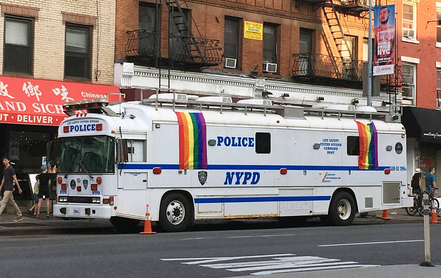 NYPD gay pride van