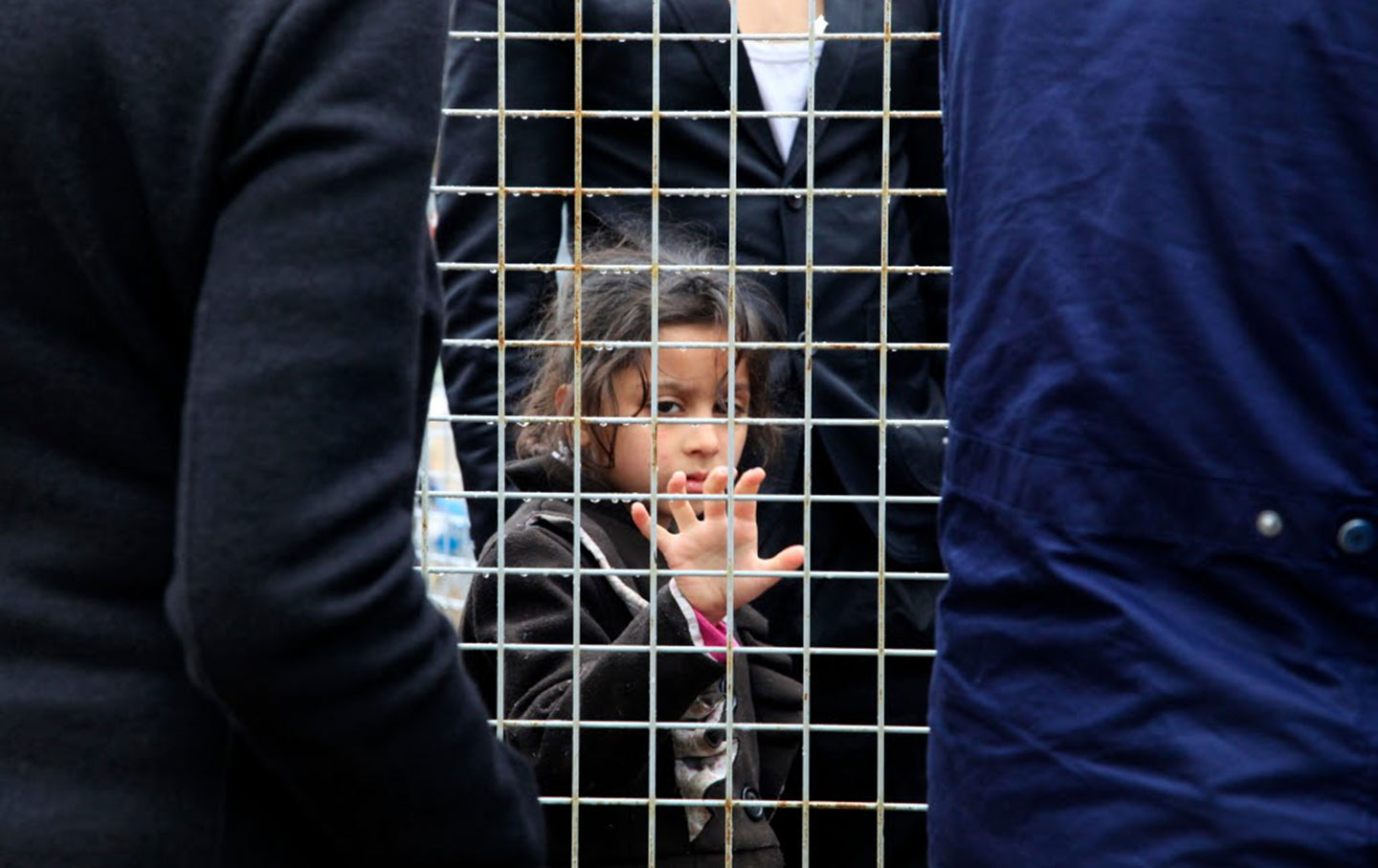 Refugee child in Hungary