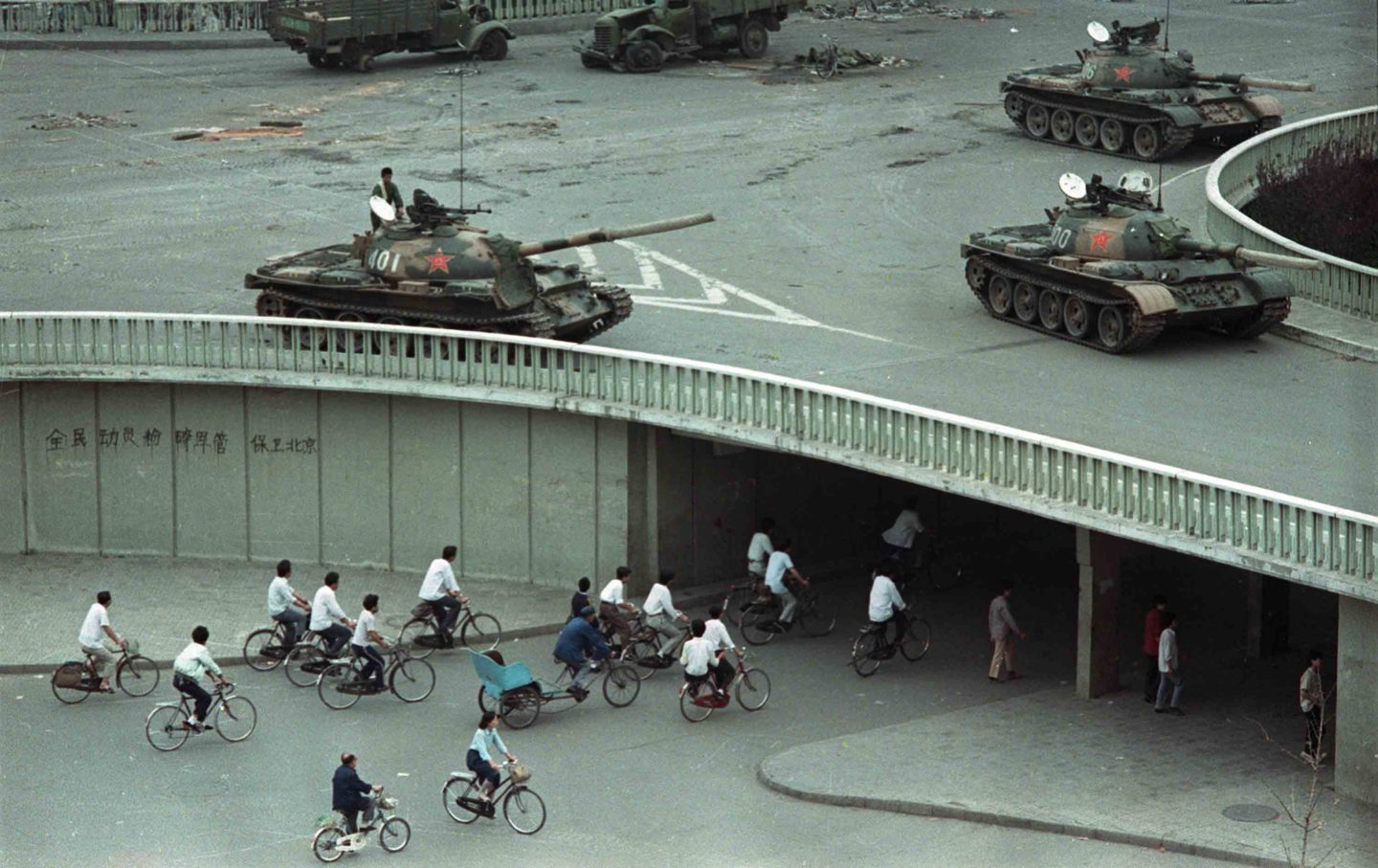 Tiananmen Square Tank Man Run Over