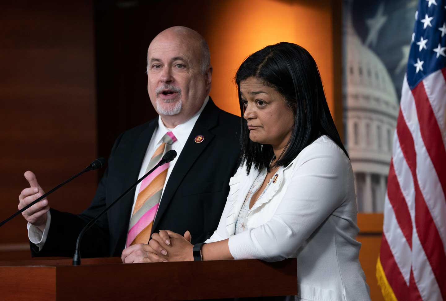 Pramila Jayapal and Mark Pocan