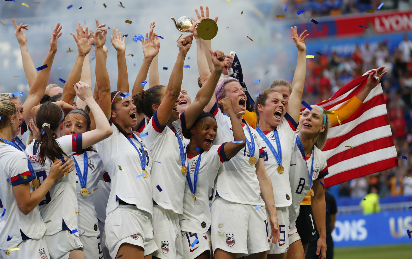 Megan Rapinoe and team