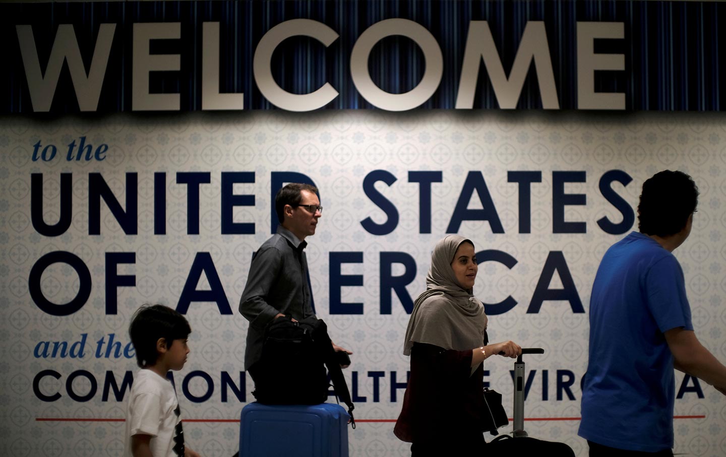 Immigrants in Dulles Airport