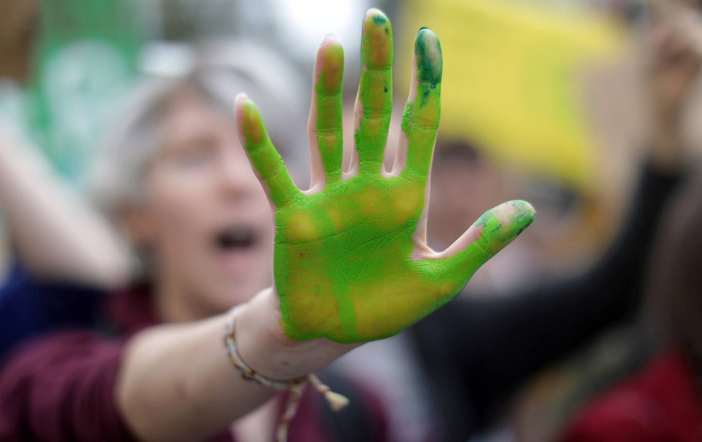 Students take part in a “youth strike to act on climate change” in France in March 2019.