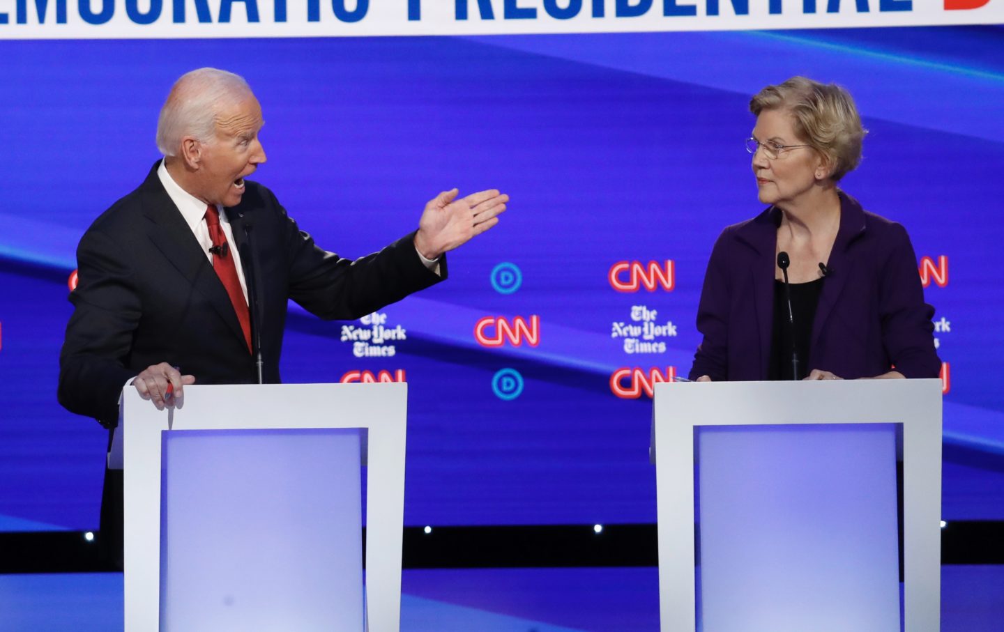 warren and biden debate