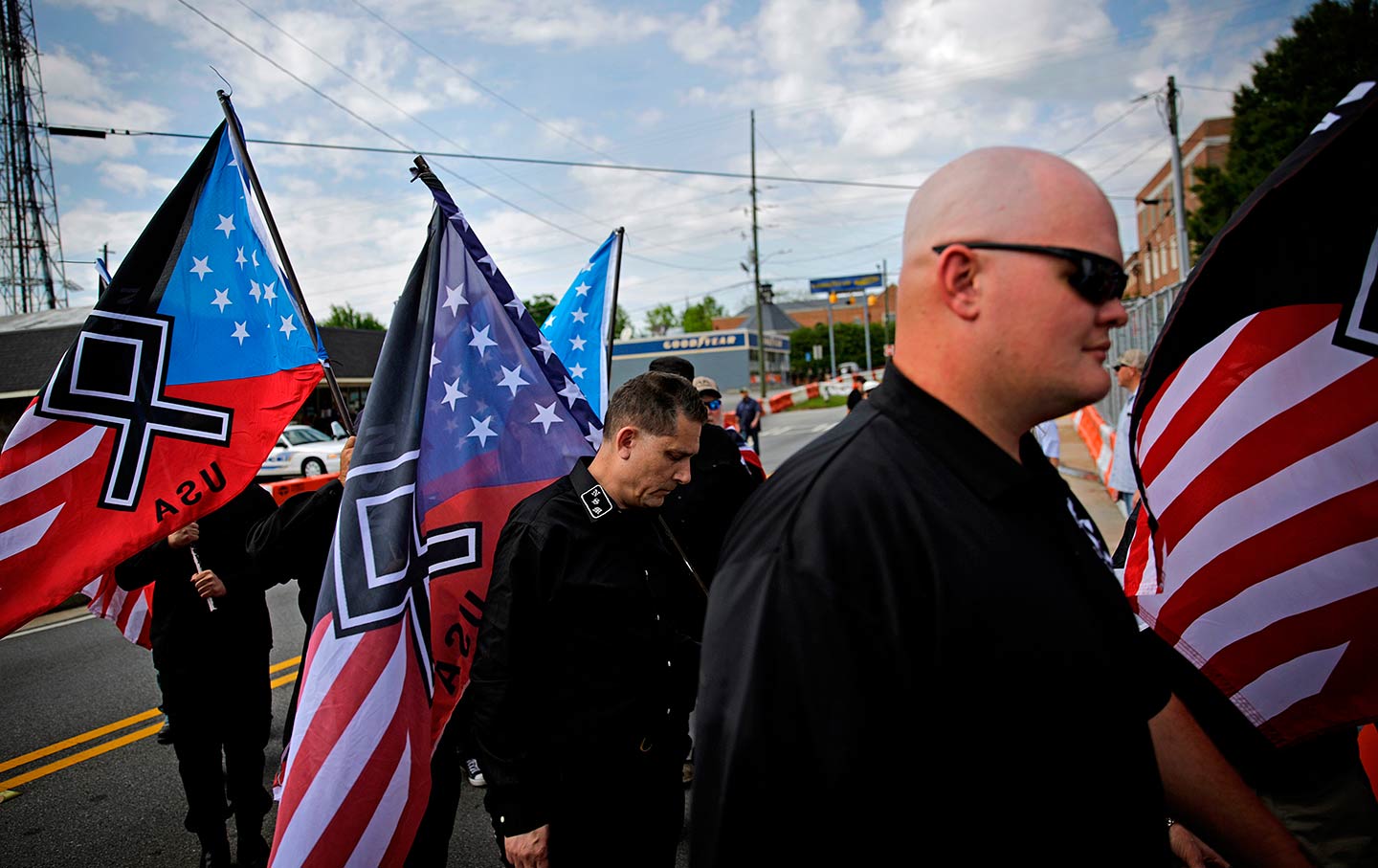 Neo Nazi rally newman