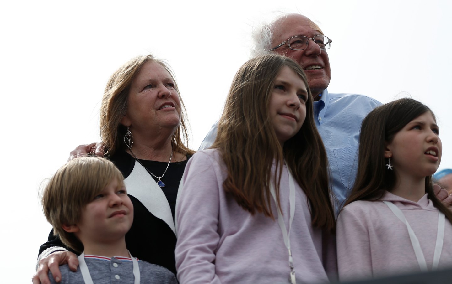 Bernie Sanders with his grandchildren