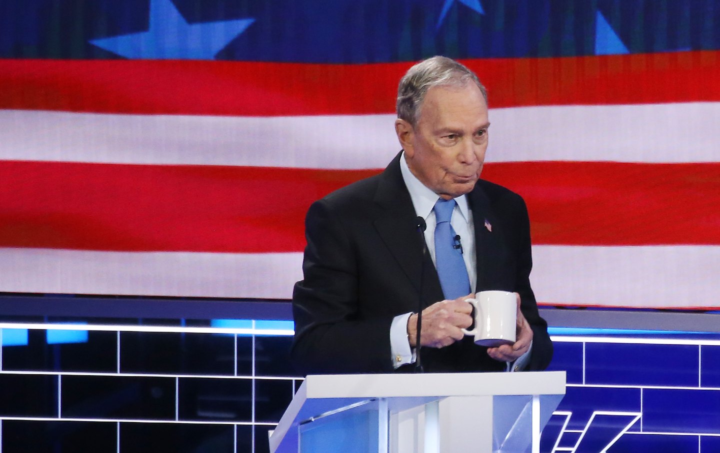 Bloomberg on break during Las Vegas Debate