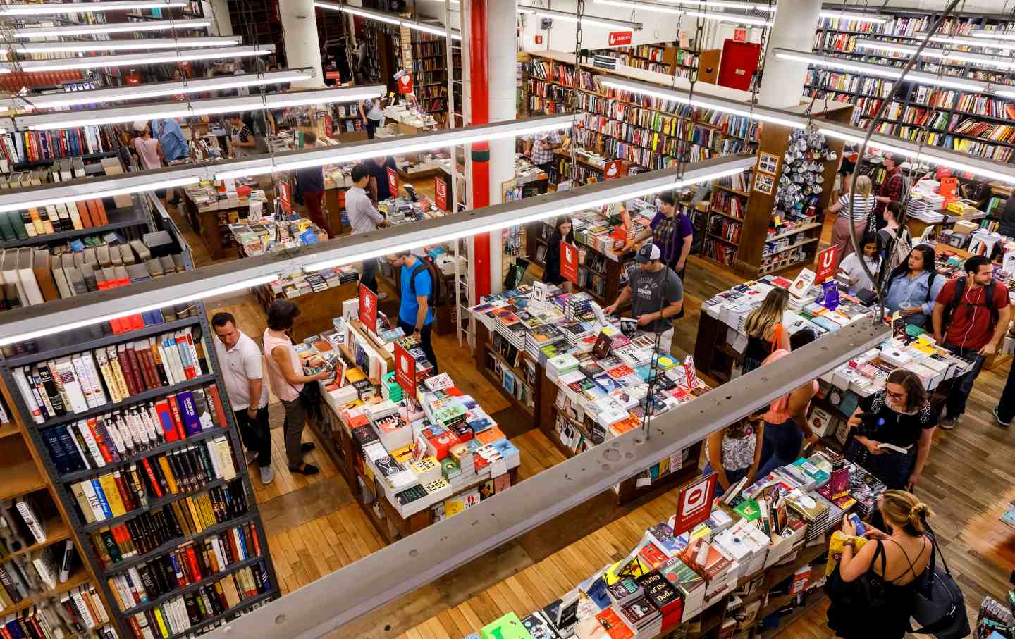 Interior of The Strand, a book store in New York