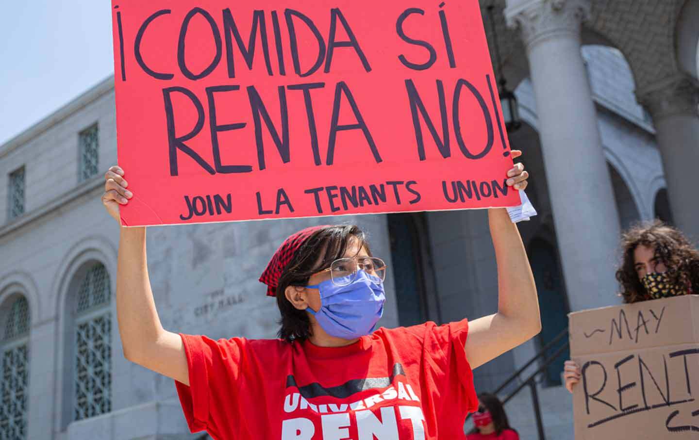 L.A. Tenants Union protest