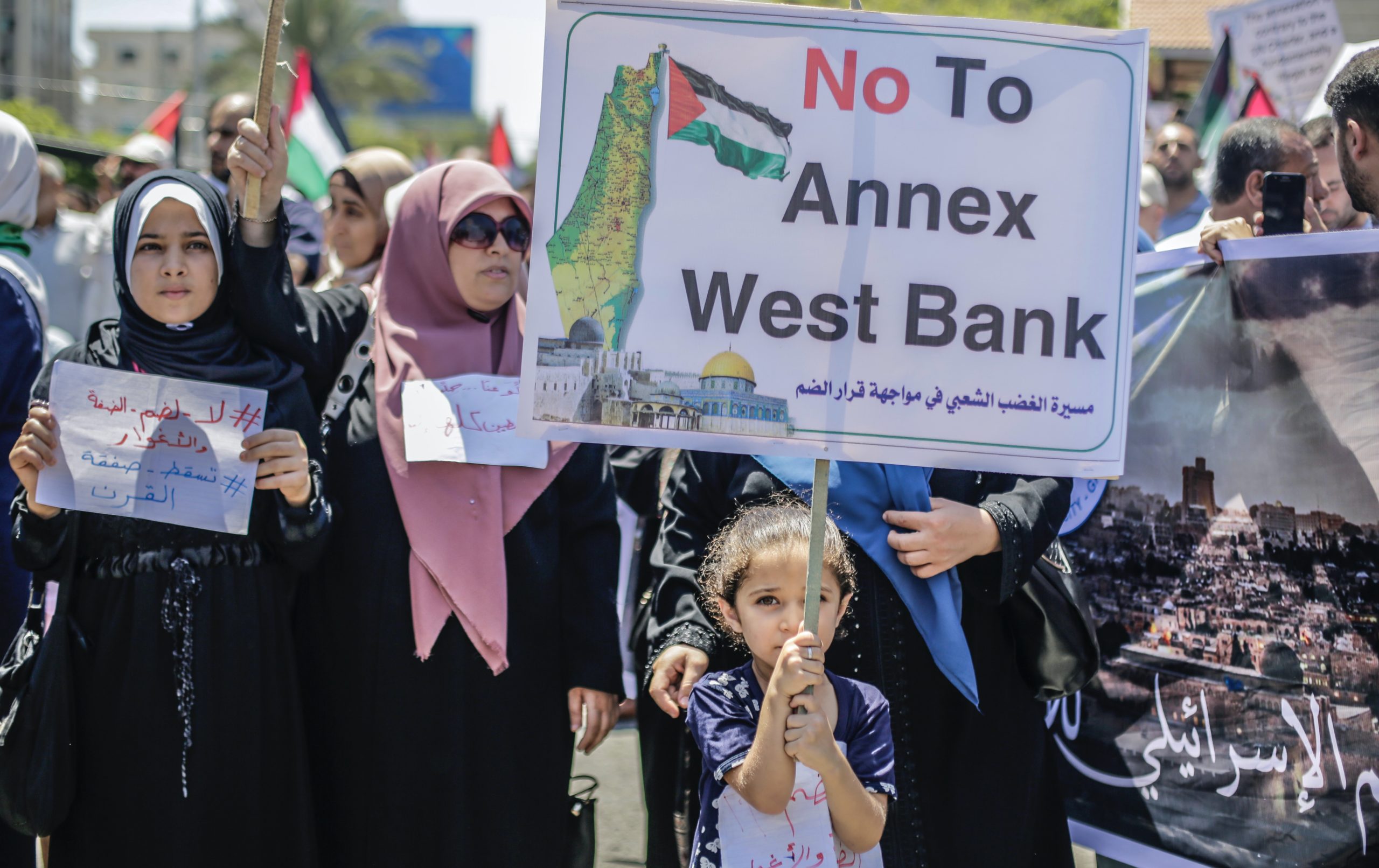 Protest against annexation of the West Bank