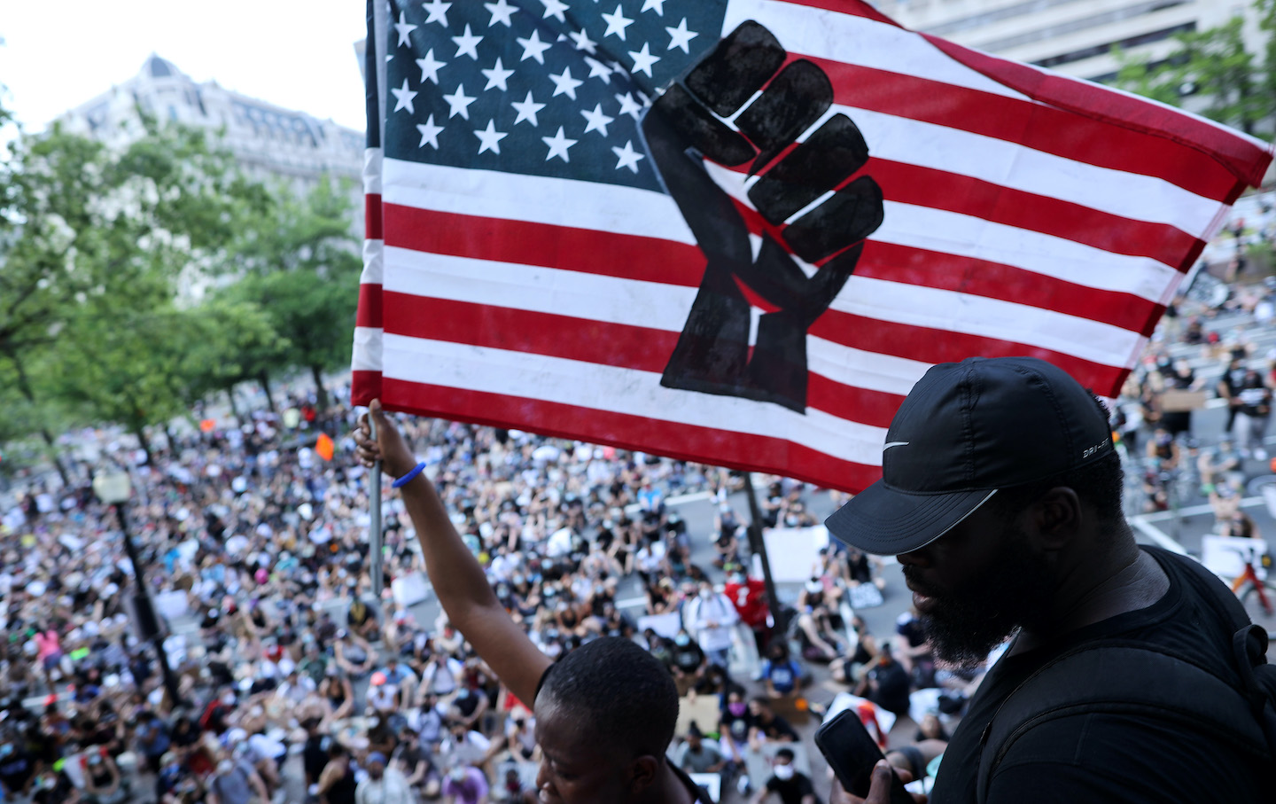 Flag protest