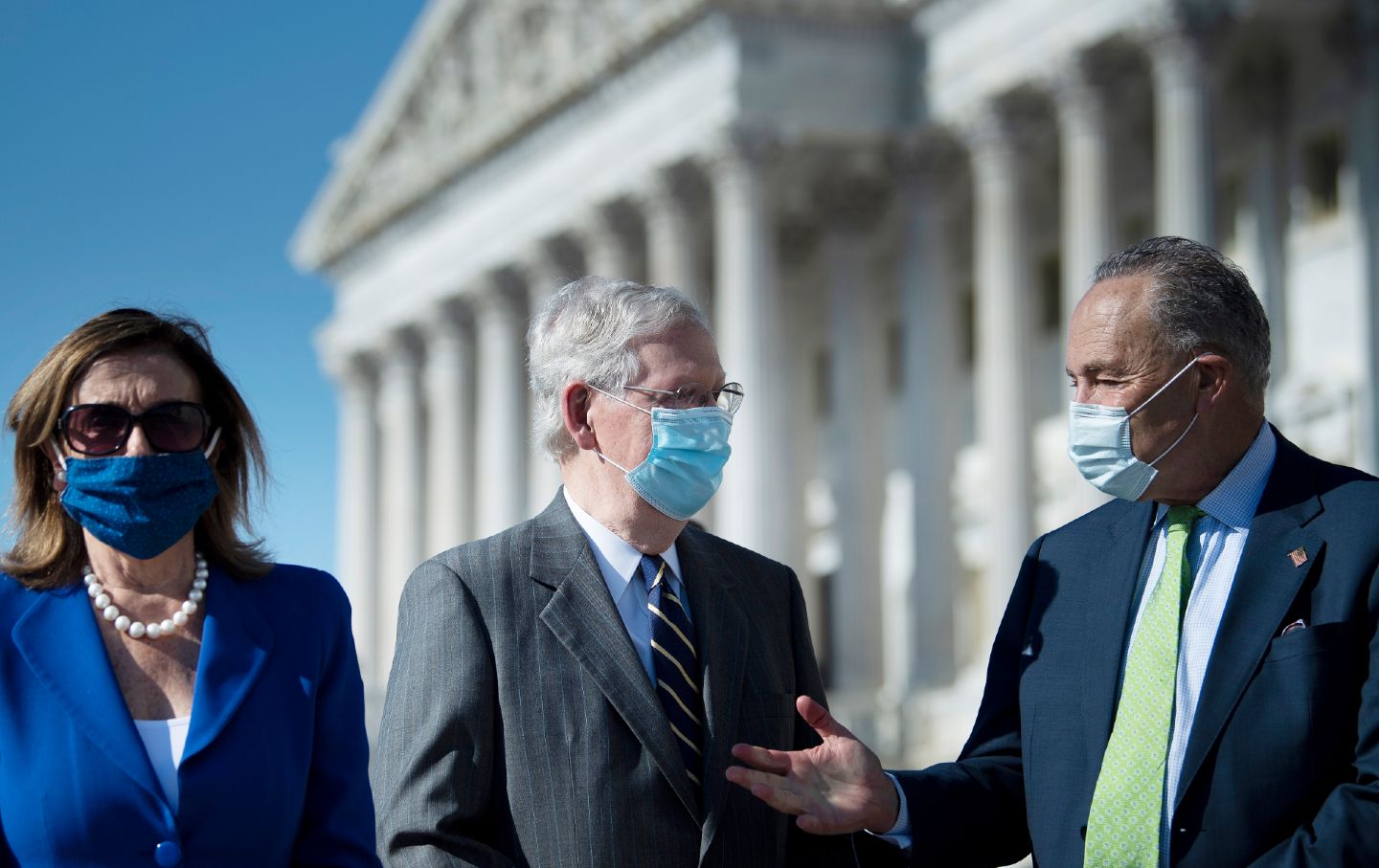 Nancy Pelosi, Mitch McConnell, and Chuck Schumer