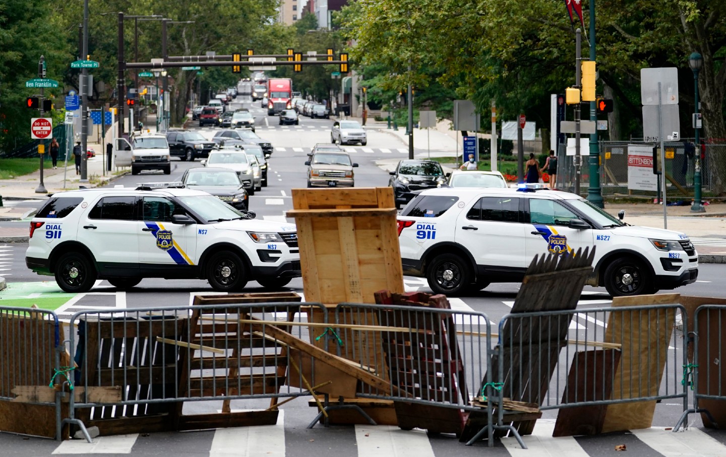 Philadelphia Police Block Traffic