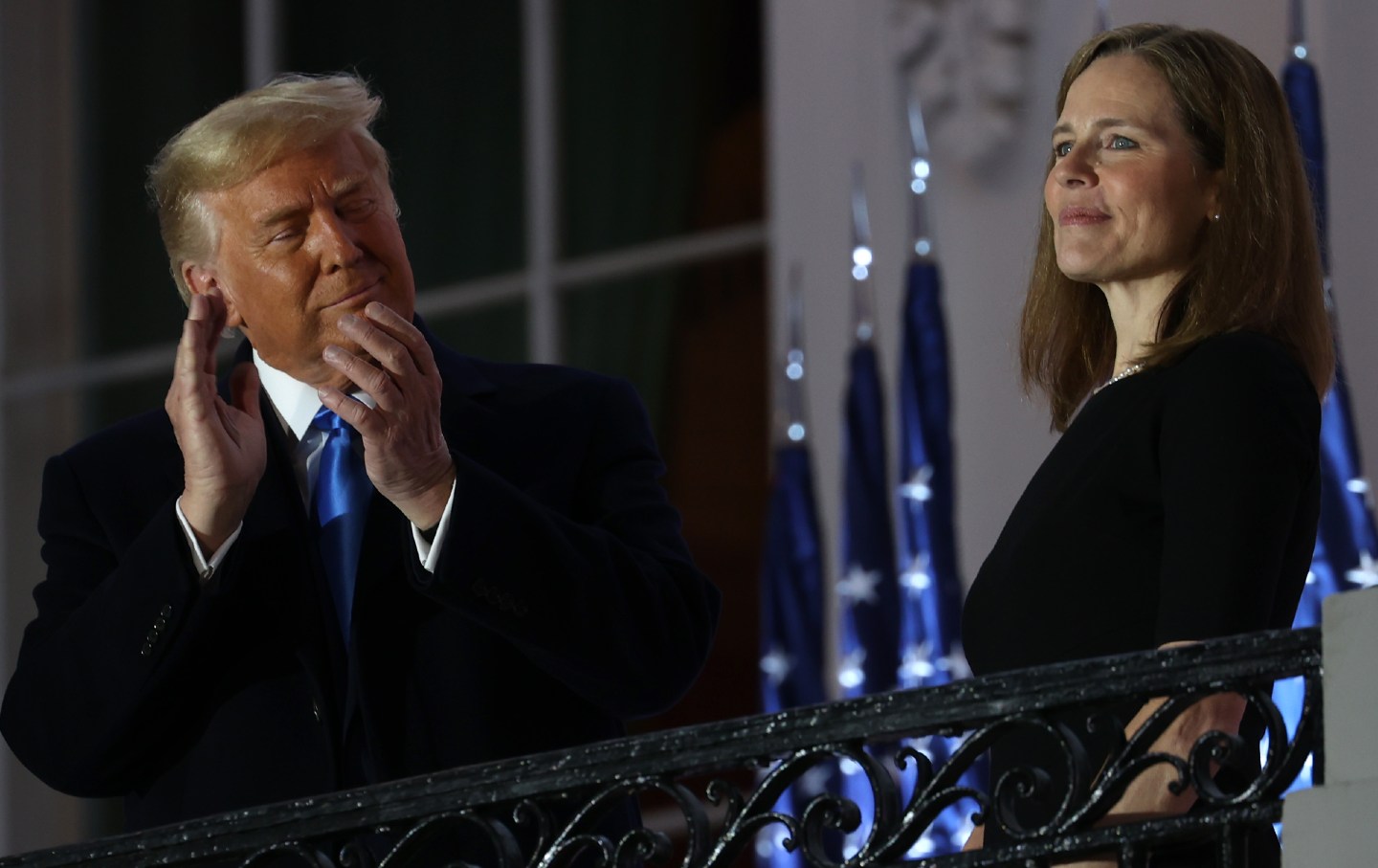 Trump claps for Amy Coney Barrett