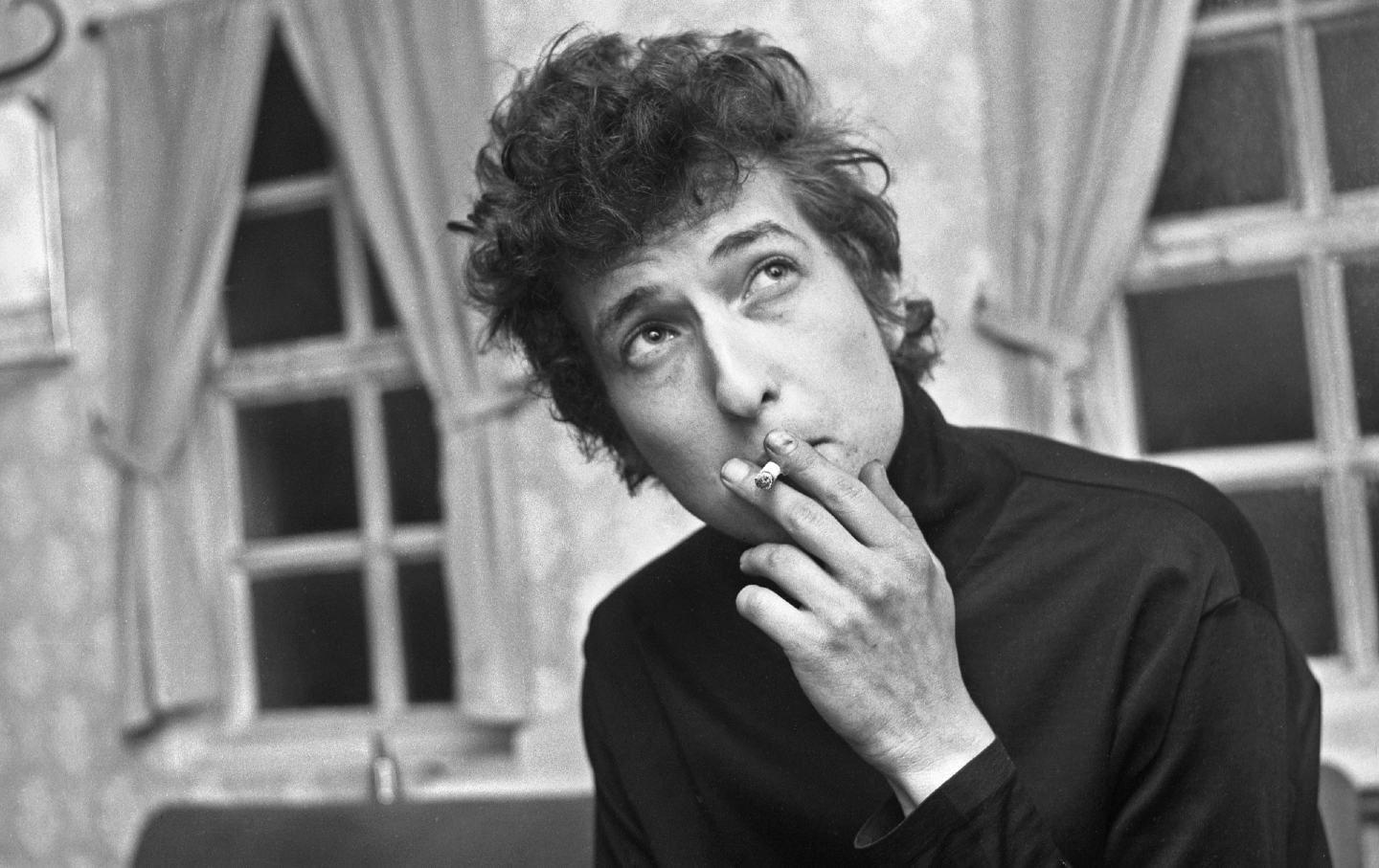Bob Dylan at Montfort Hall, Leicester (U.K.) in 1965.