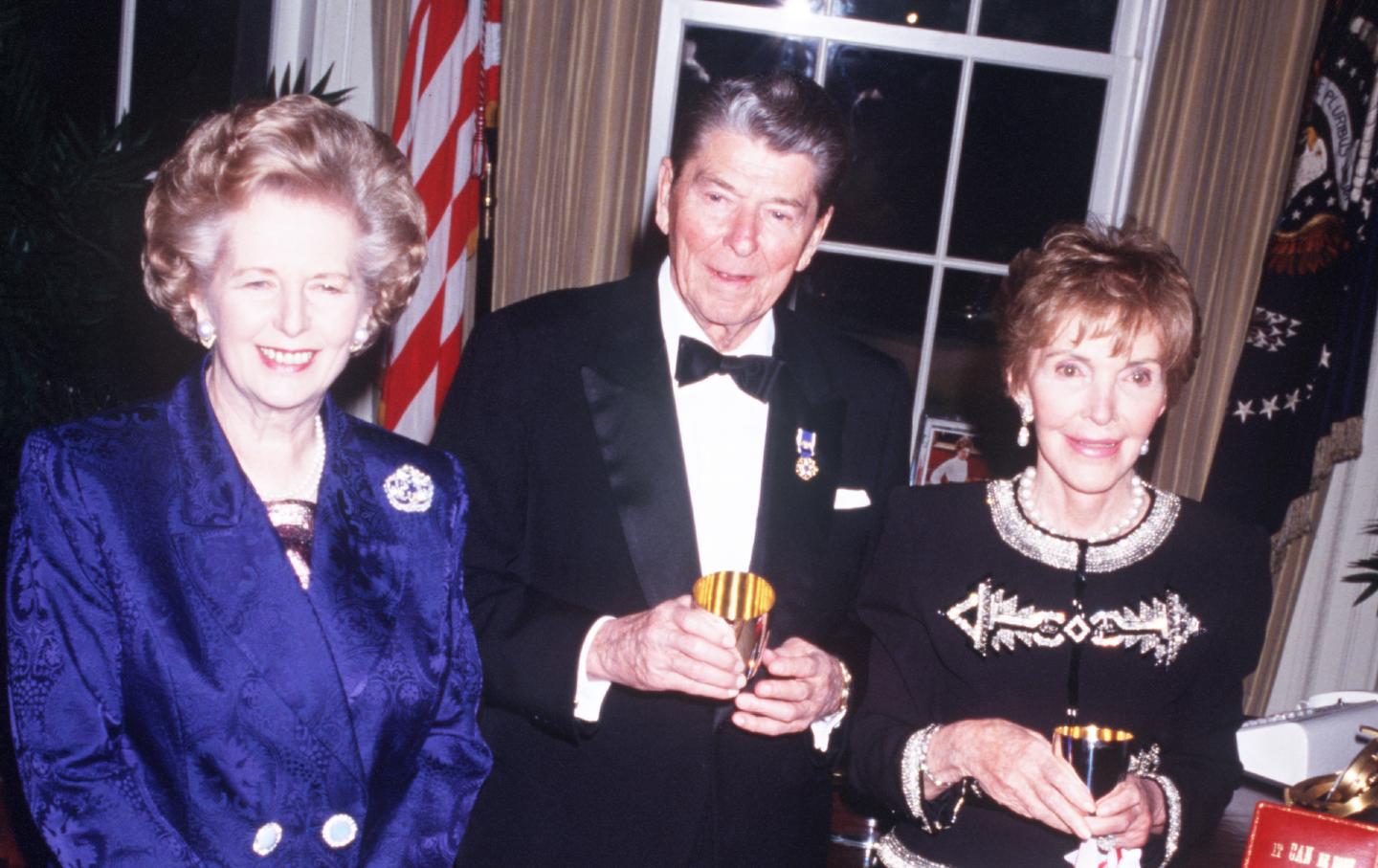 Ronald and Nancy Reagan and Margaret Thatcher