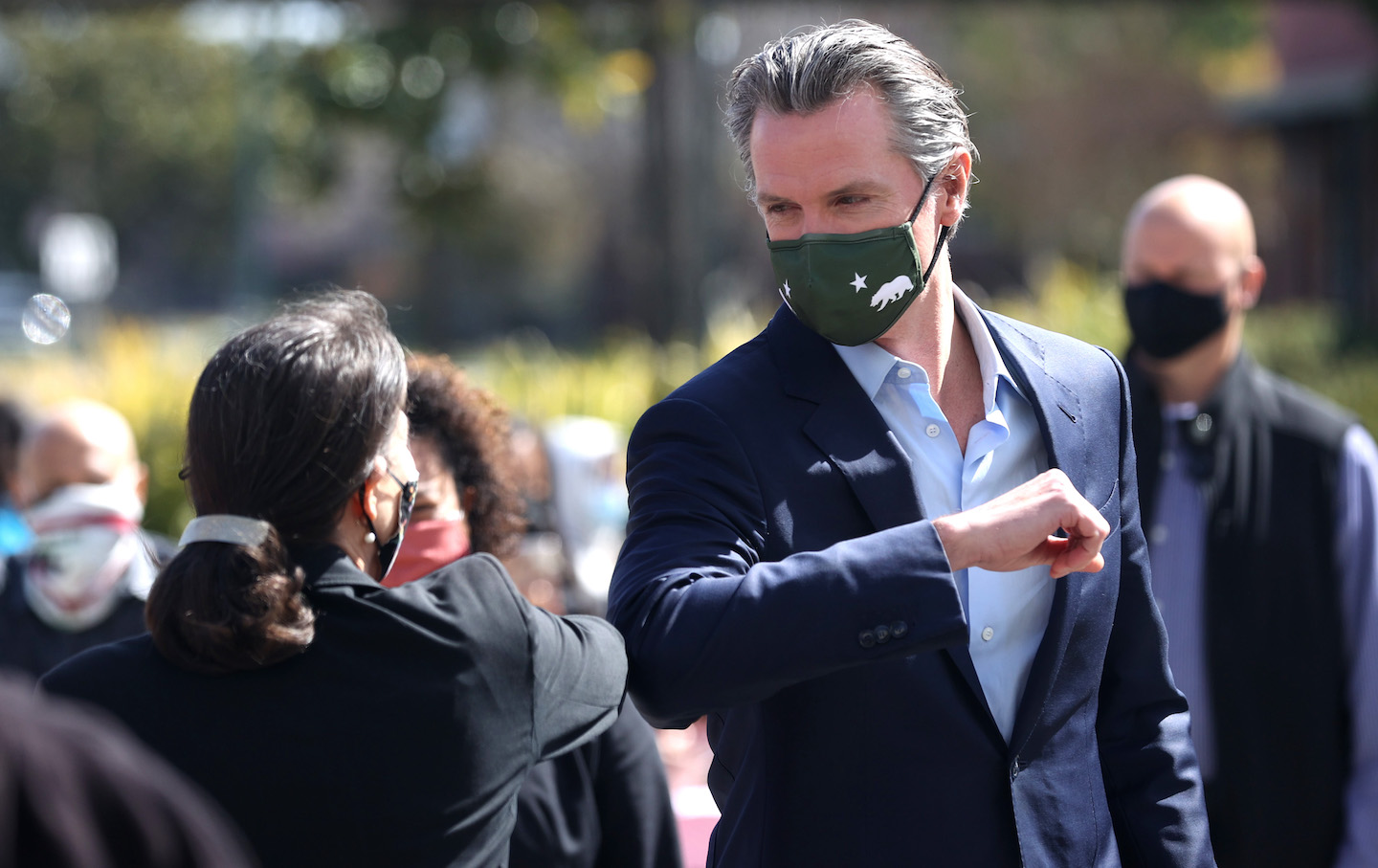 Governor Gavin Newsom Visits School To Highlight State's Reopening Efforts