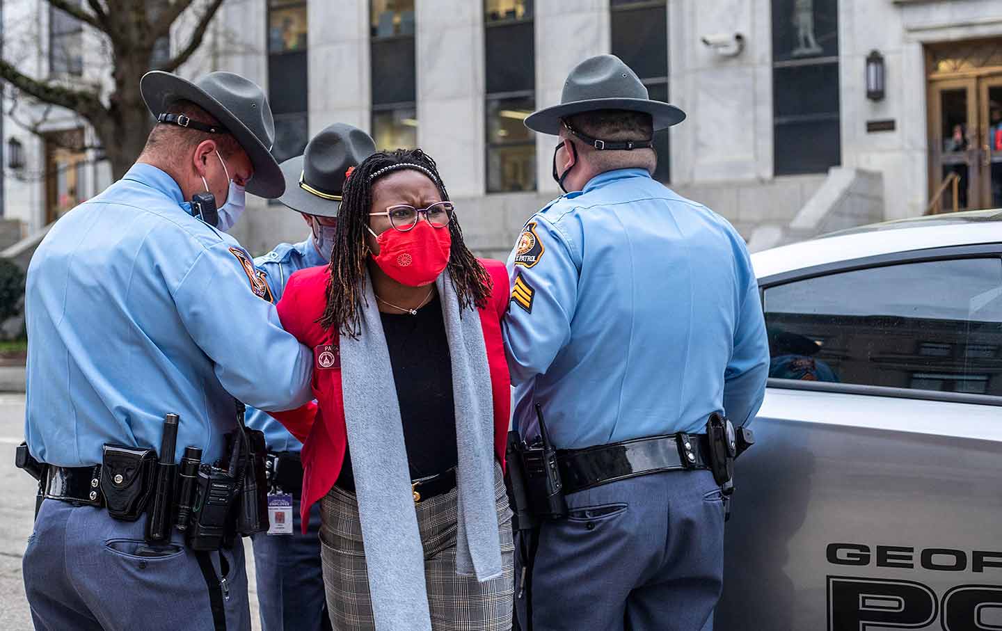 Georgia State Rep. Park Cannon under arrest