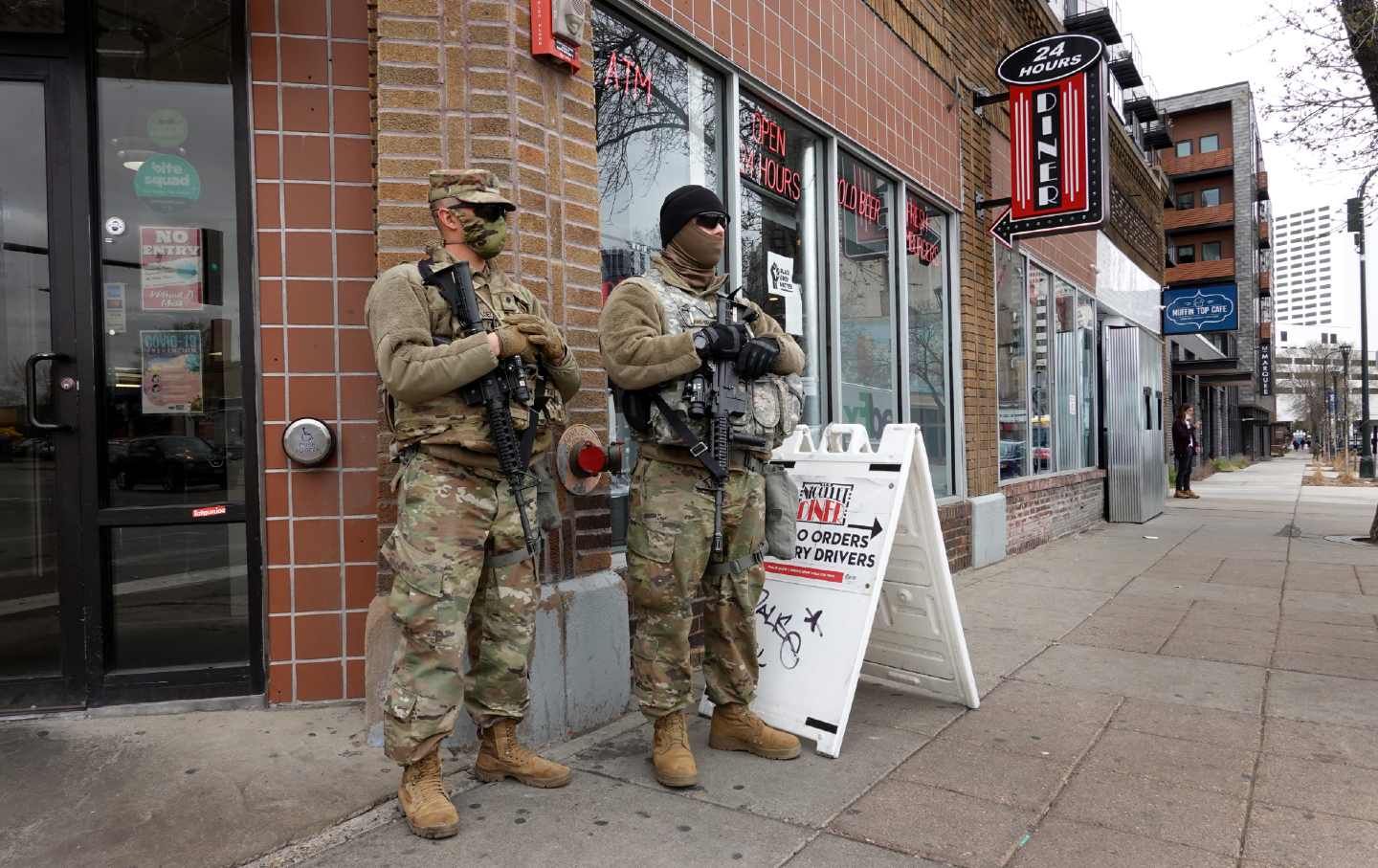 Minnesota National Guard. Corner near