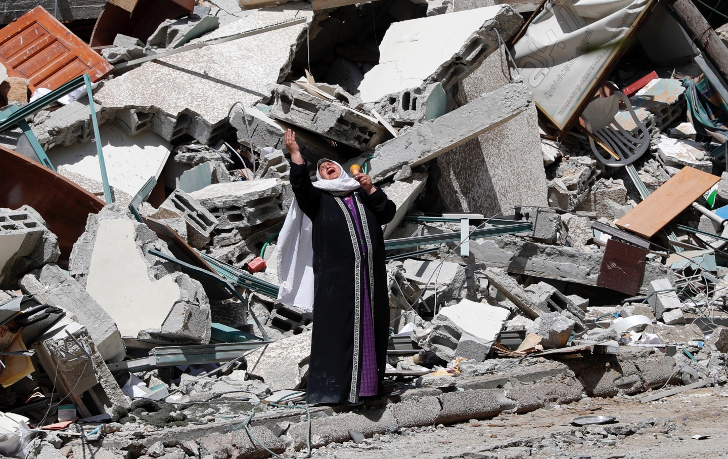 Woman in Gaza after airstrike