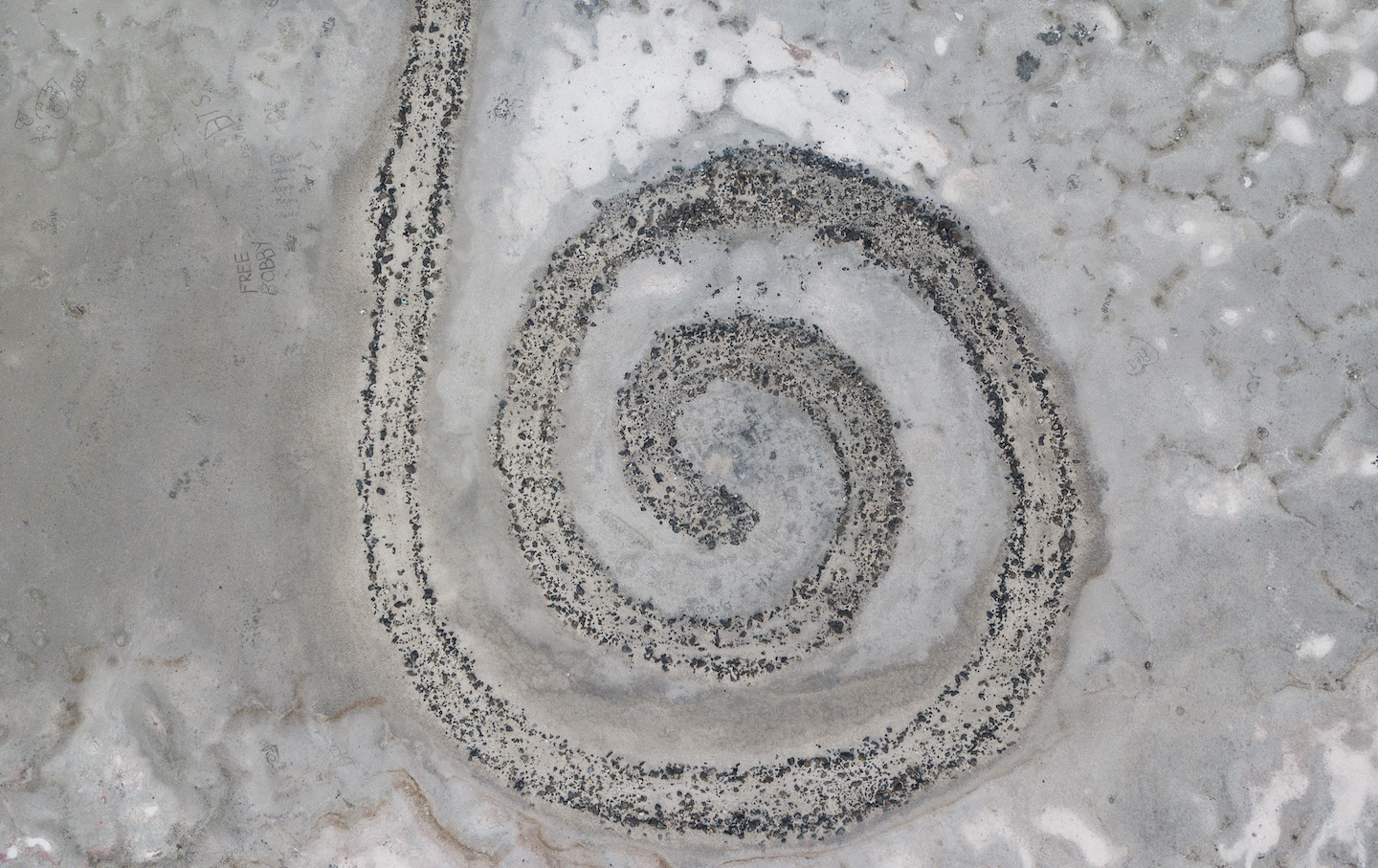 Spiral Jetty Sculpture In Utah