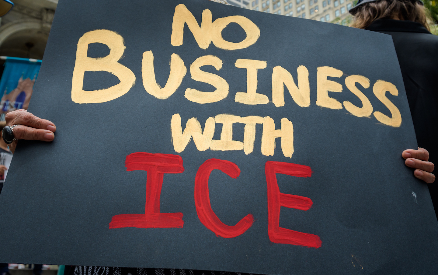 Protesters against ICE