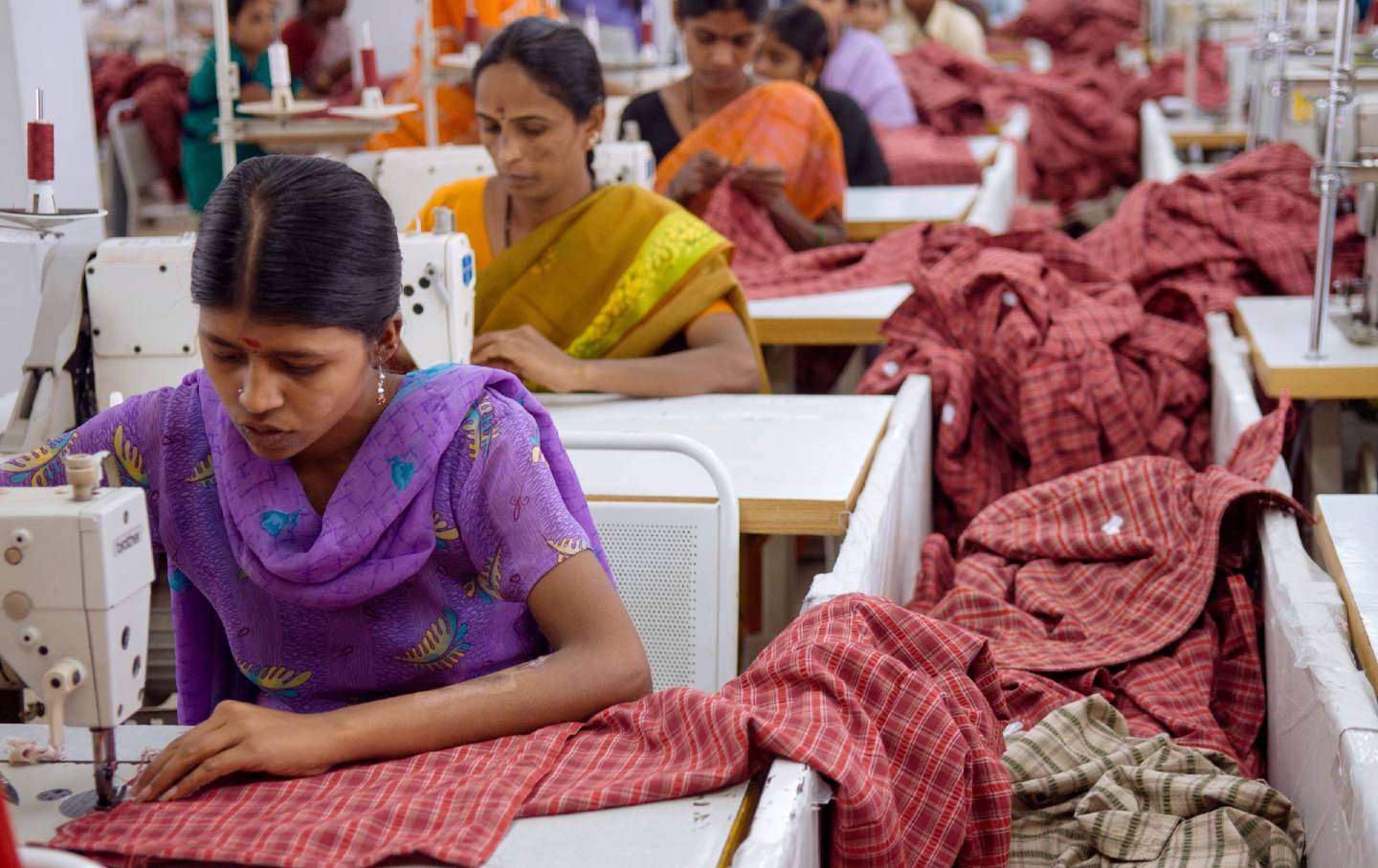 Textile workers in Bangalore