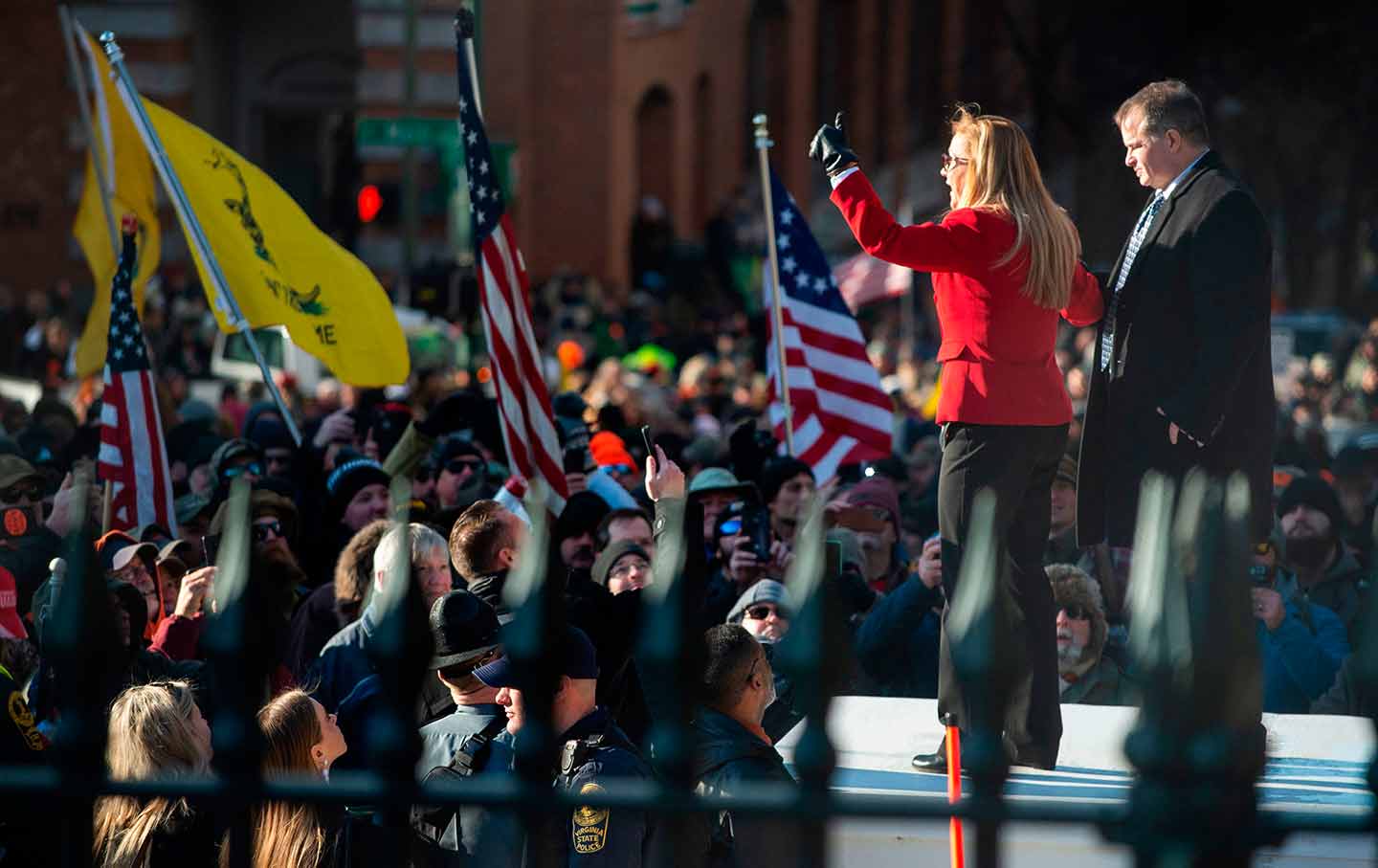 Amanda Chase at a pro-gun rally