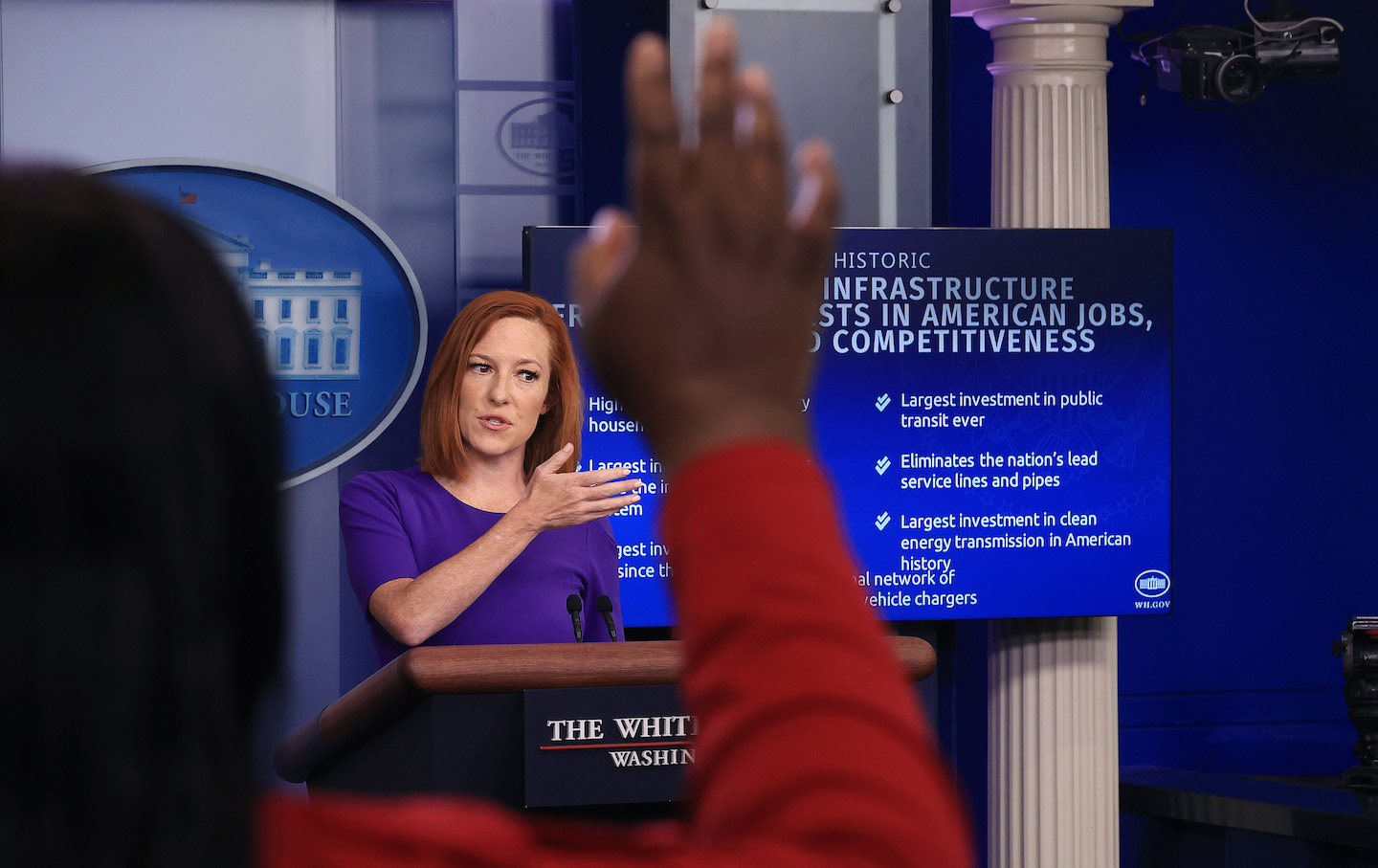 Press Secretary Psaki Briefs White House Media