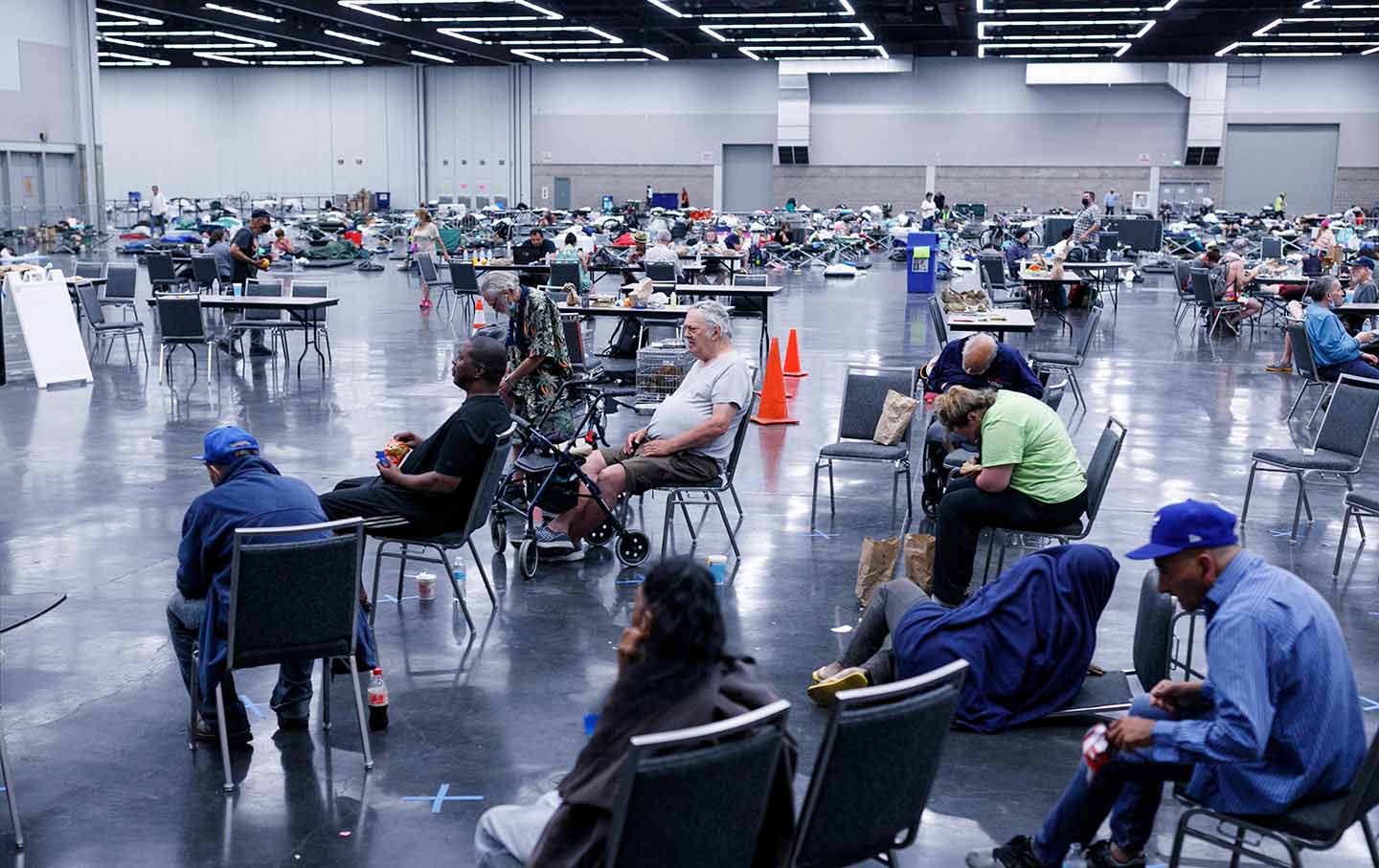 A cooling center in Portland, OR