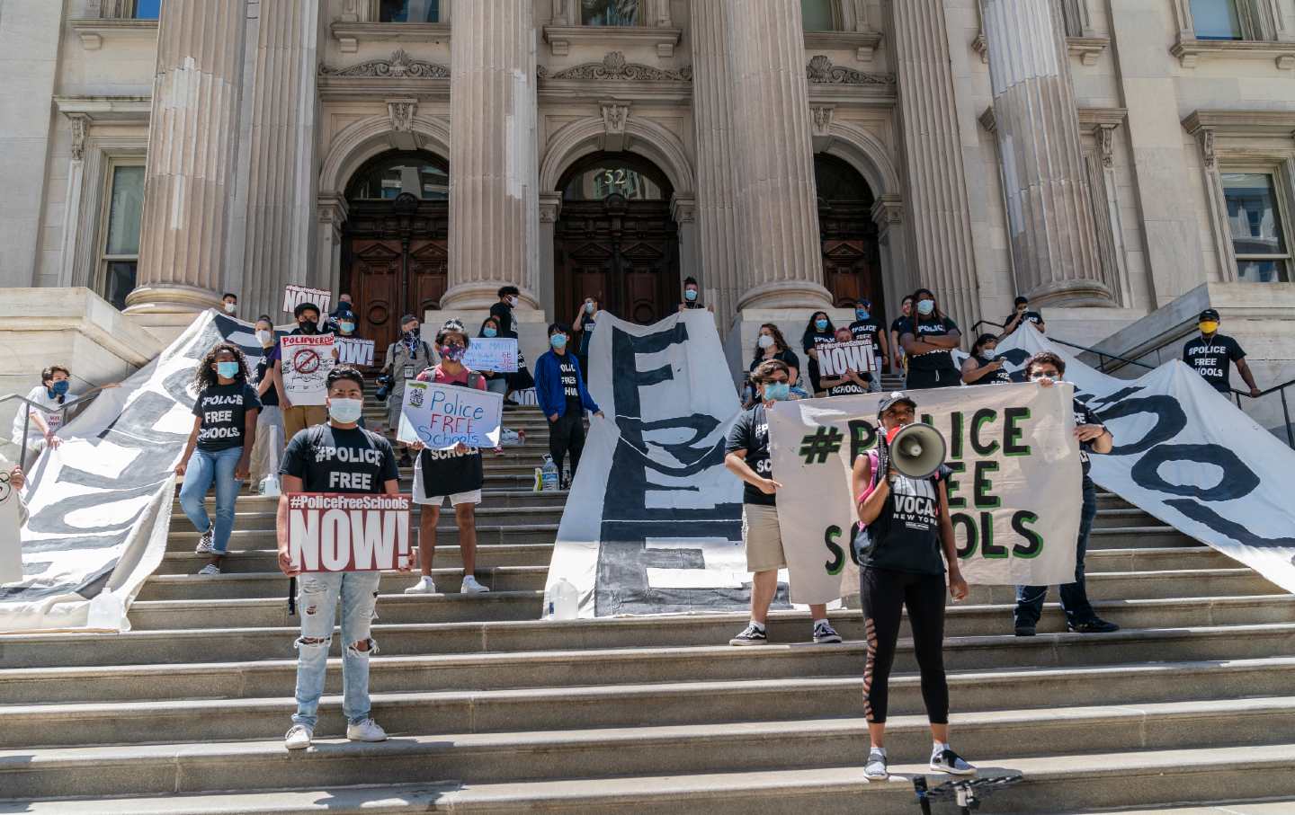 Police Out Of School Protest