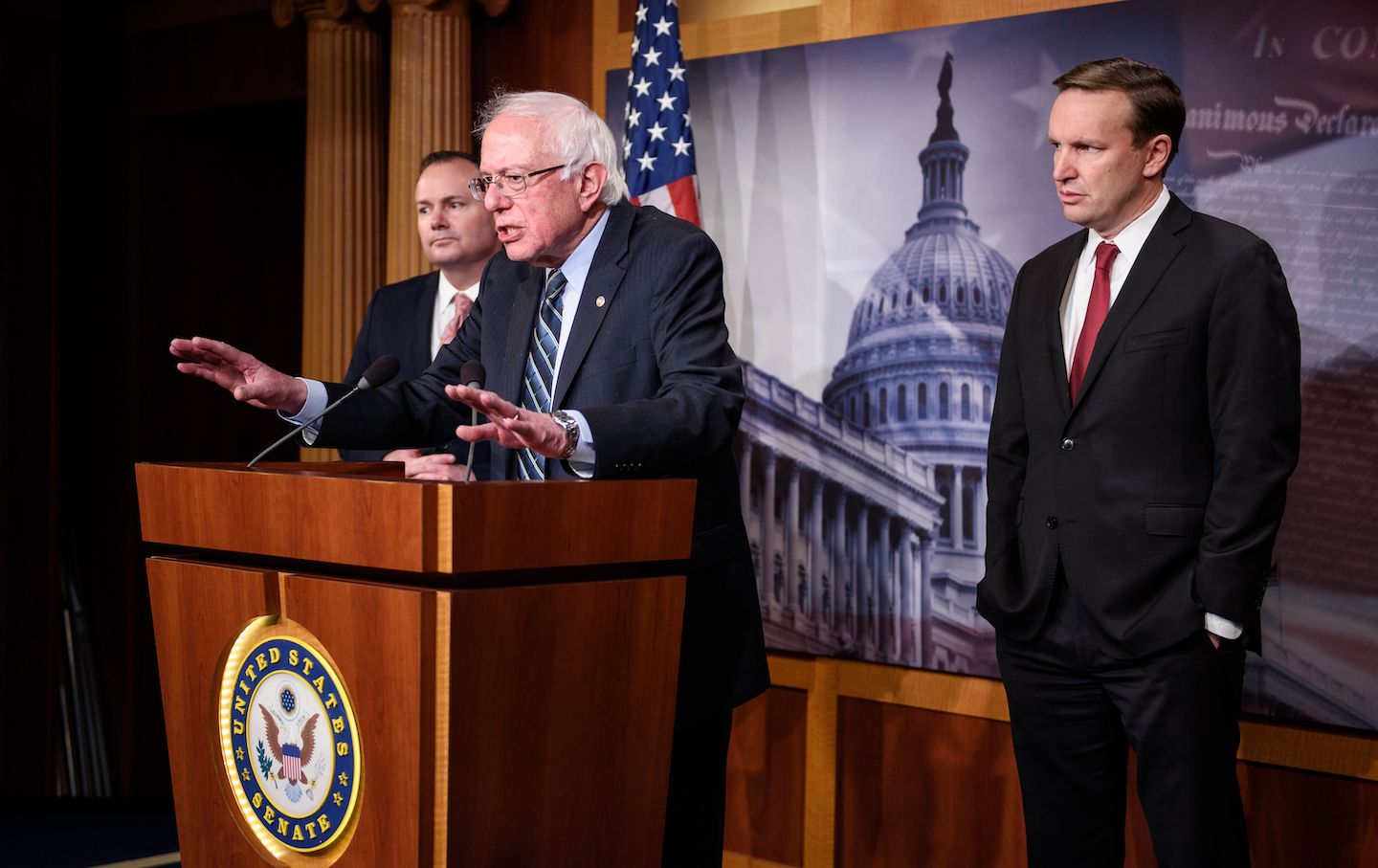 Bernie Sanders, Chris Murphy, Mike Lee