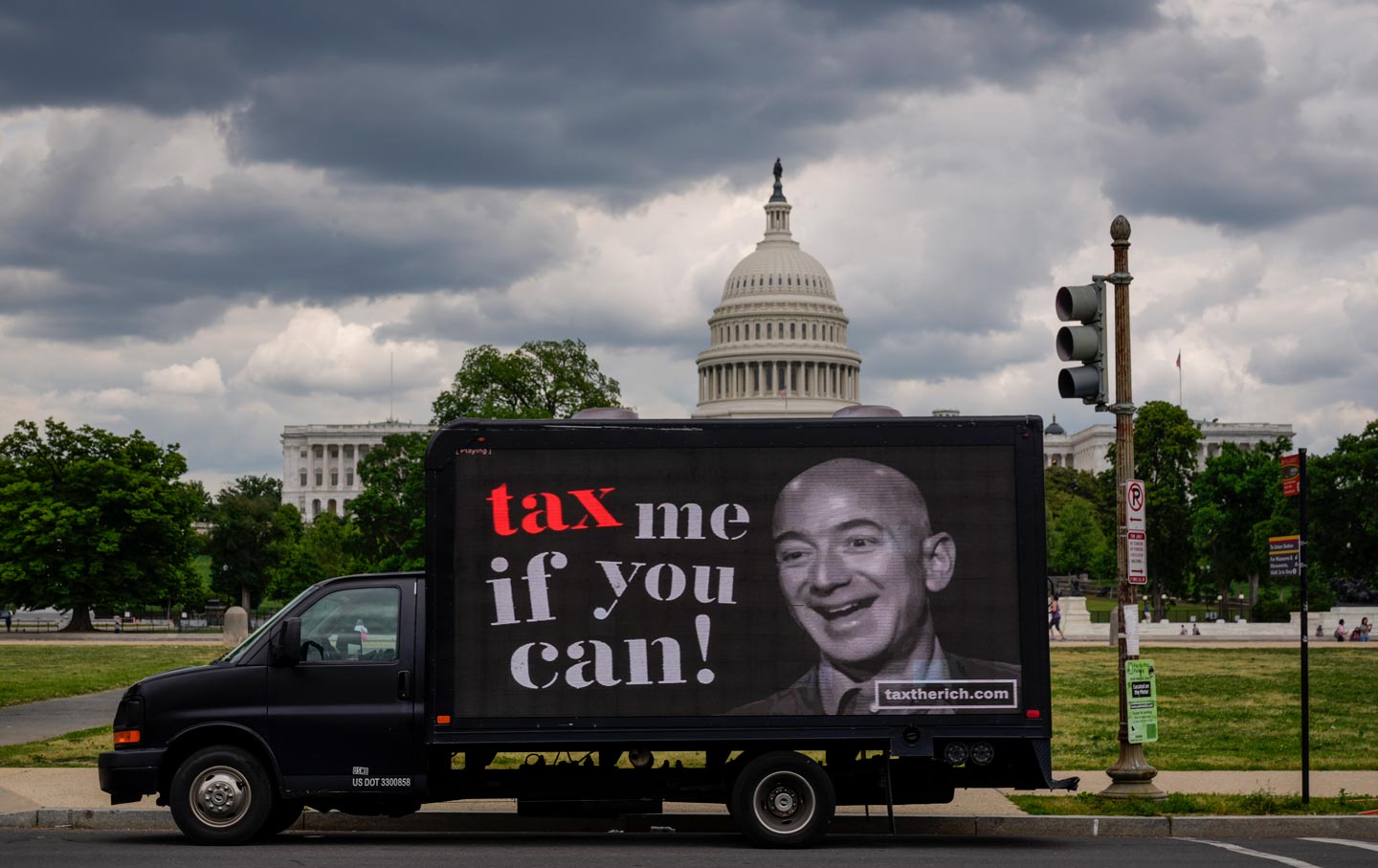 Jeff Bezos Billboard on Capitol Hill