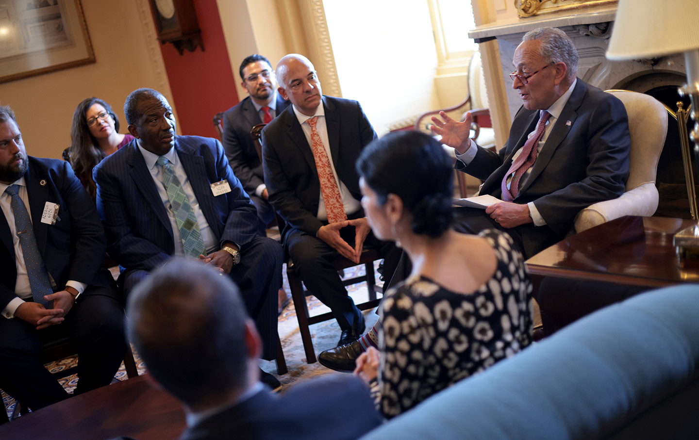 Majority Leader Chuck Schumer with Texas Democrats