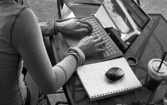 Woman using her laptop computer