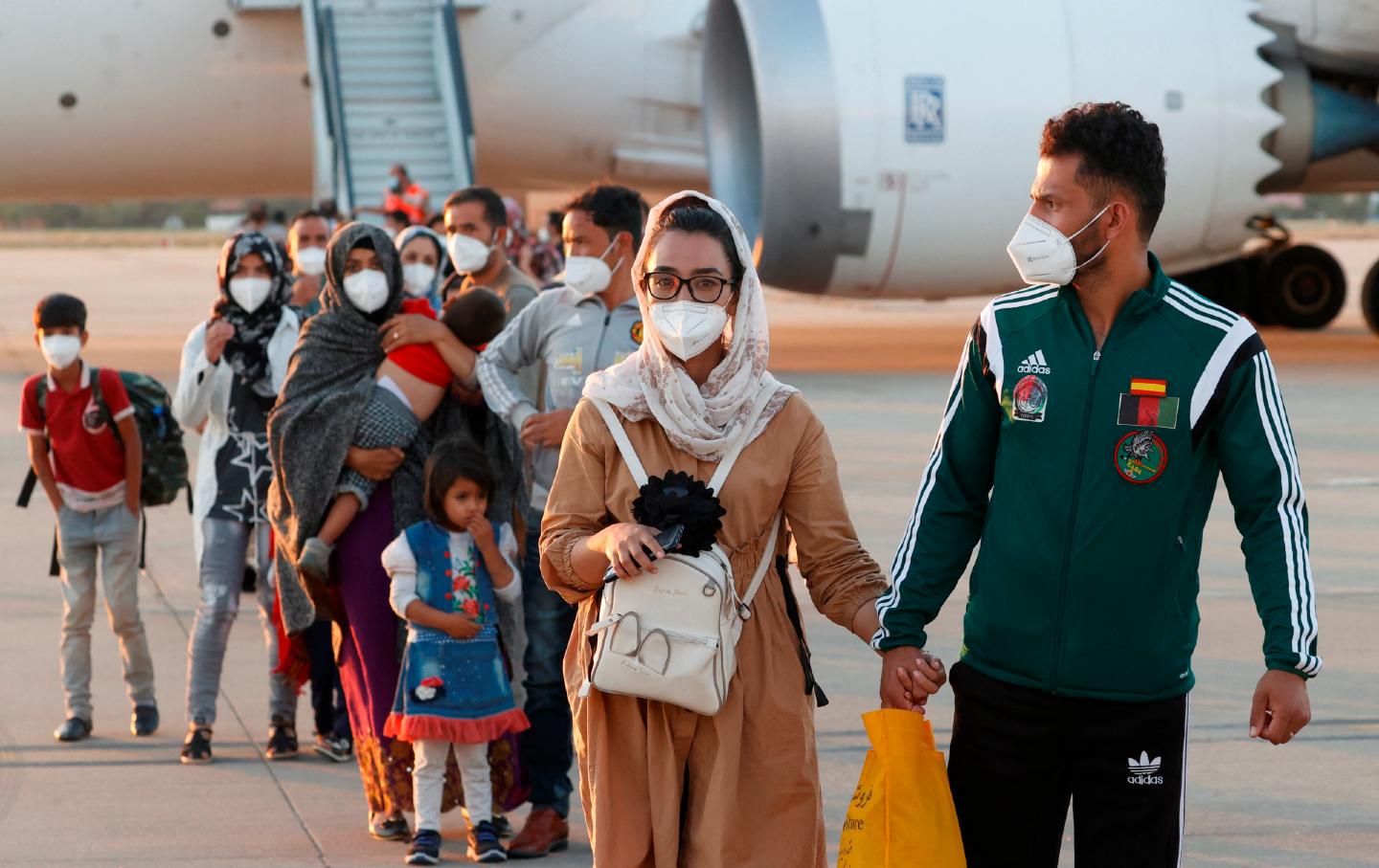 Afghans at airport