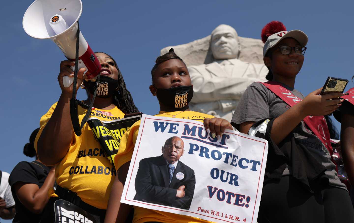 Participants in a “Freedom Friday March” in Washington, DC.