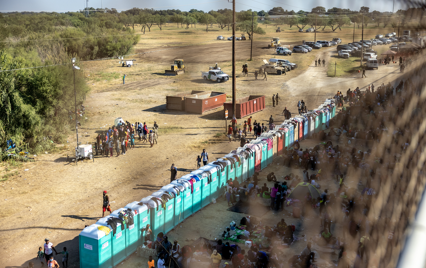 Haitian immigrant encampment Del Rio Texas