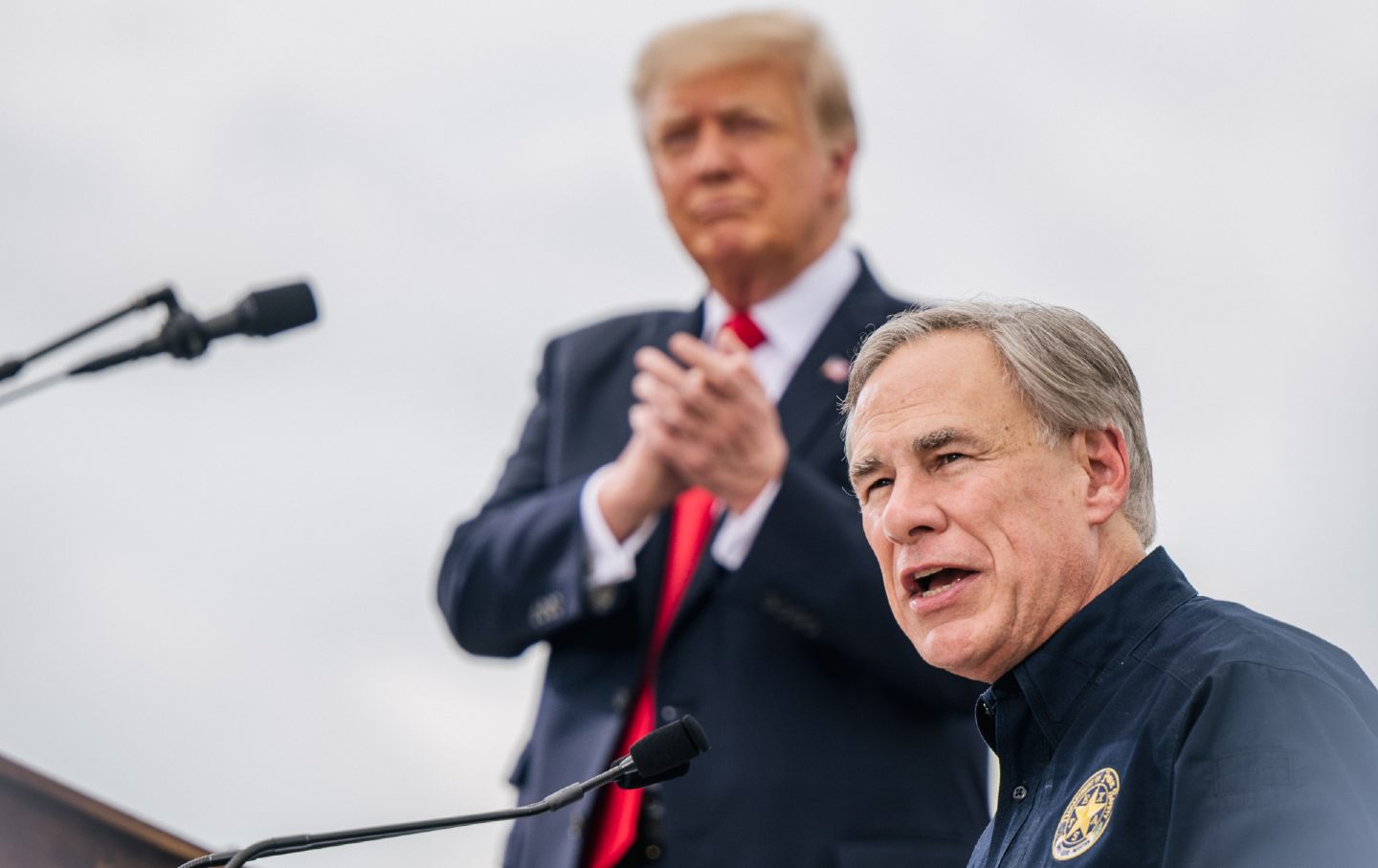 Greg Abbott and Donald Trump