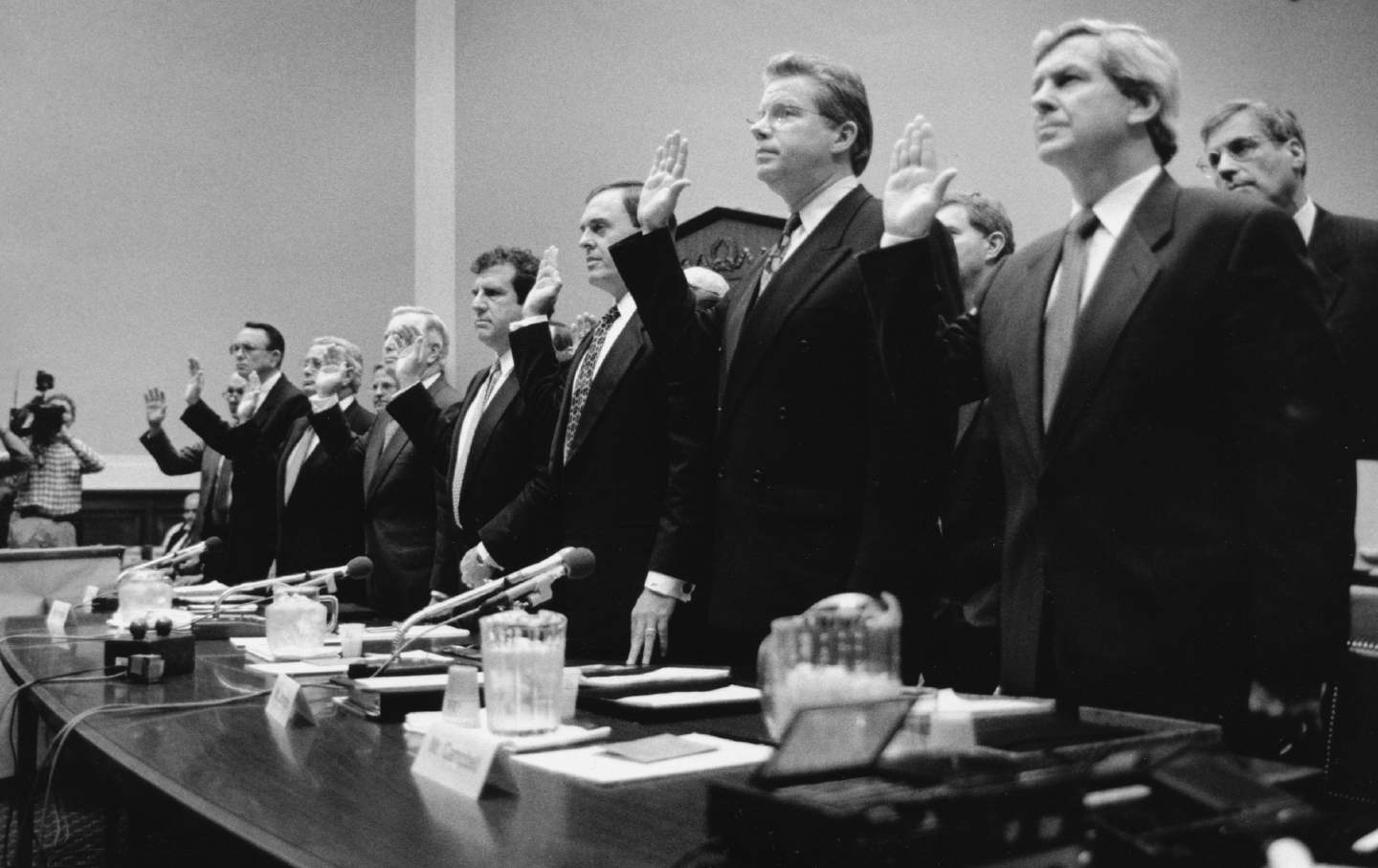 tobacco executives swearing in