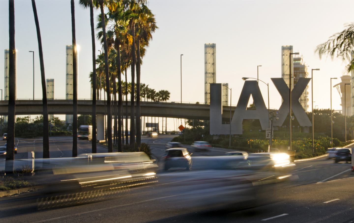 LAX sign at Los Angeles International Airport