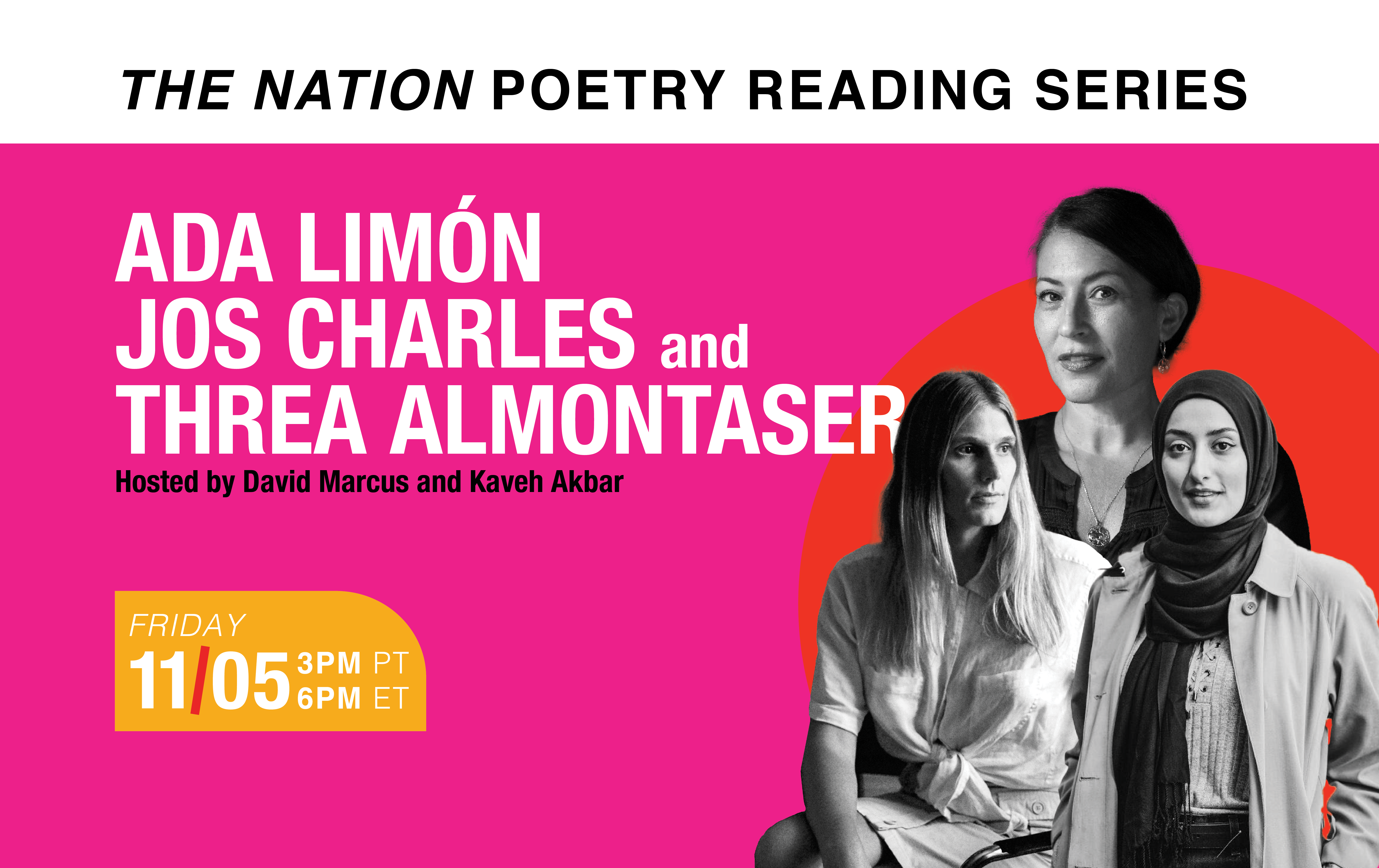 Image for The Nation Poetry Reading Series Presents: Ada Limón, Jos Charles, and Threa Almontaser