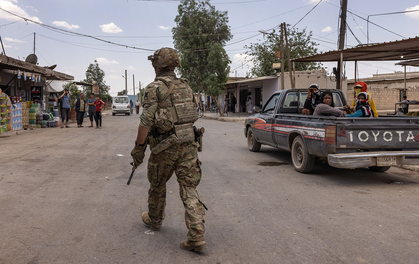 US army soldier in Northeastern Syria