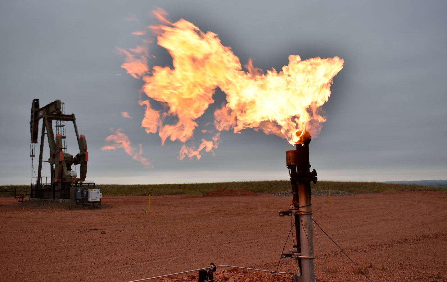 Methane flare