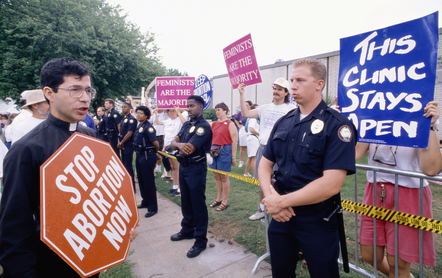 Pro-Life Demonstrators Face Pro-Choice Demonstrators